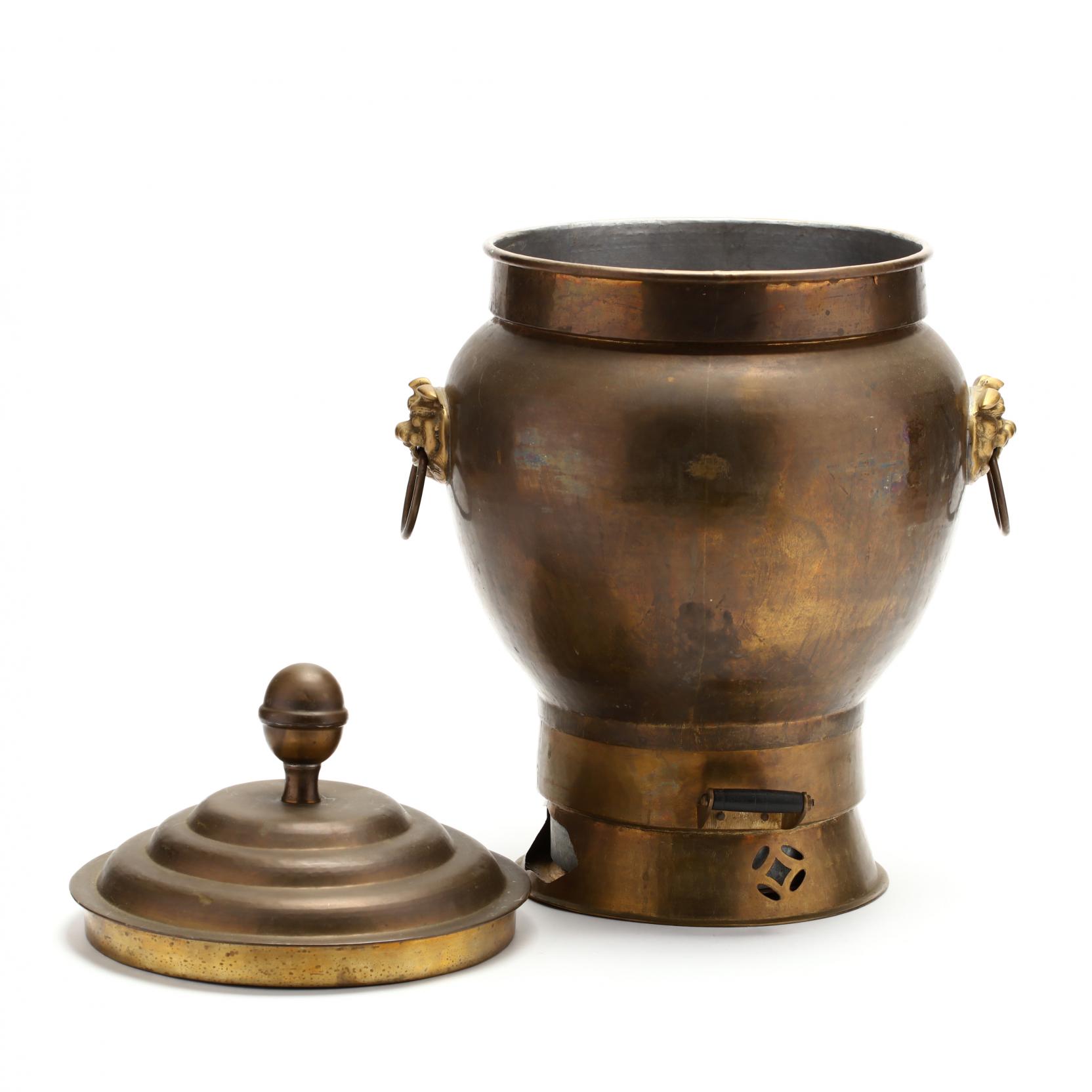 A Vintage Chinese Brass Water Dispenser (Lot 16 - October Gallery  AuctionOct 27, 2018, 9:00am)