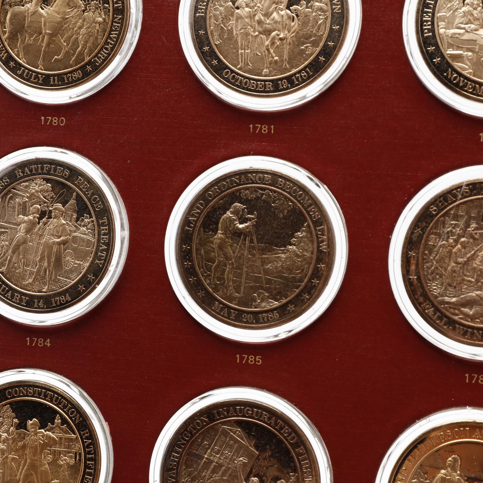 Franklin Mint Bicentennial Set of 200 Bronze Medallions (Lot 304