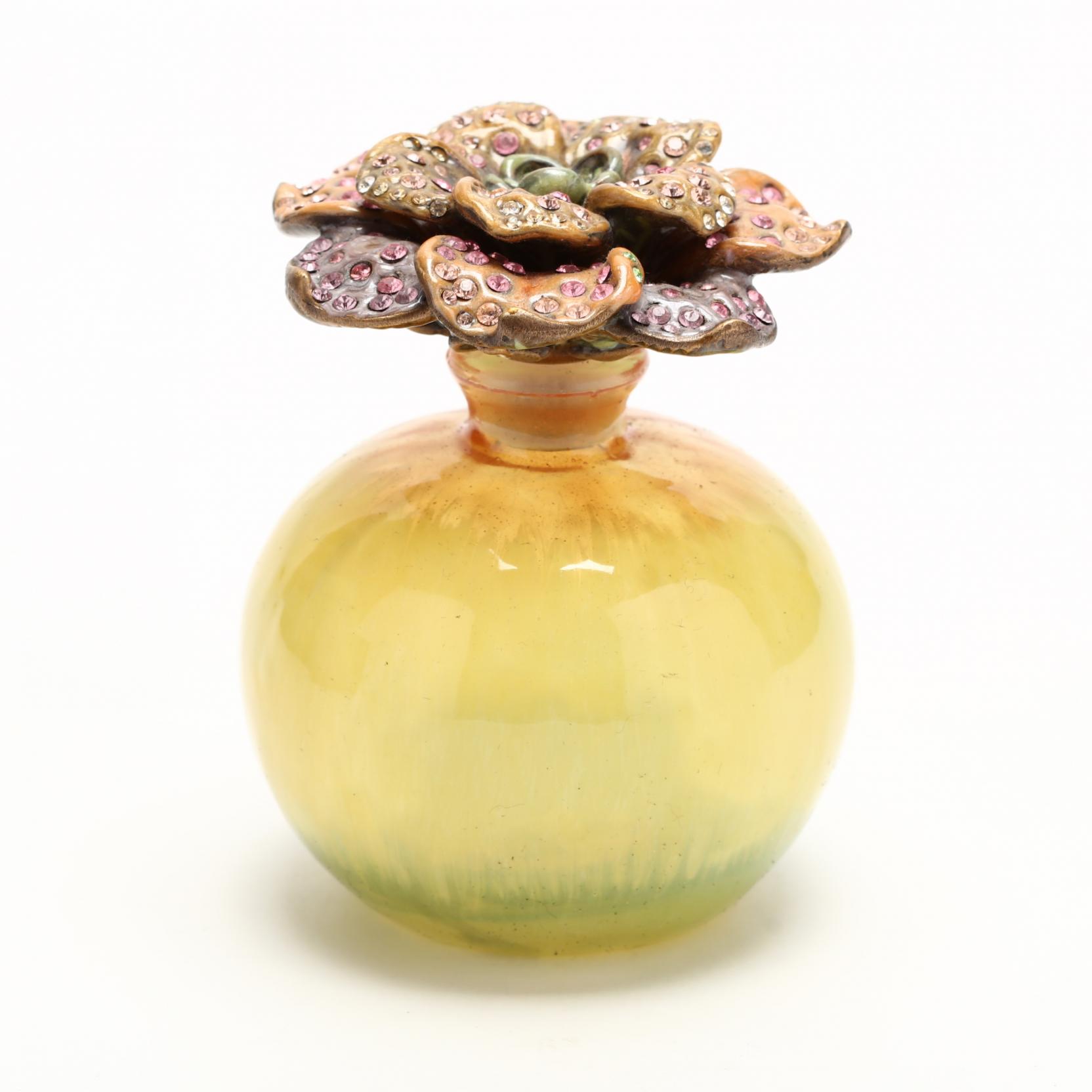 jay strongwater 香水ボトル Jay Strongwater, Enameled and Bejeweled Perfume Bottle (Lot 186