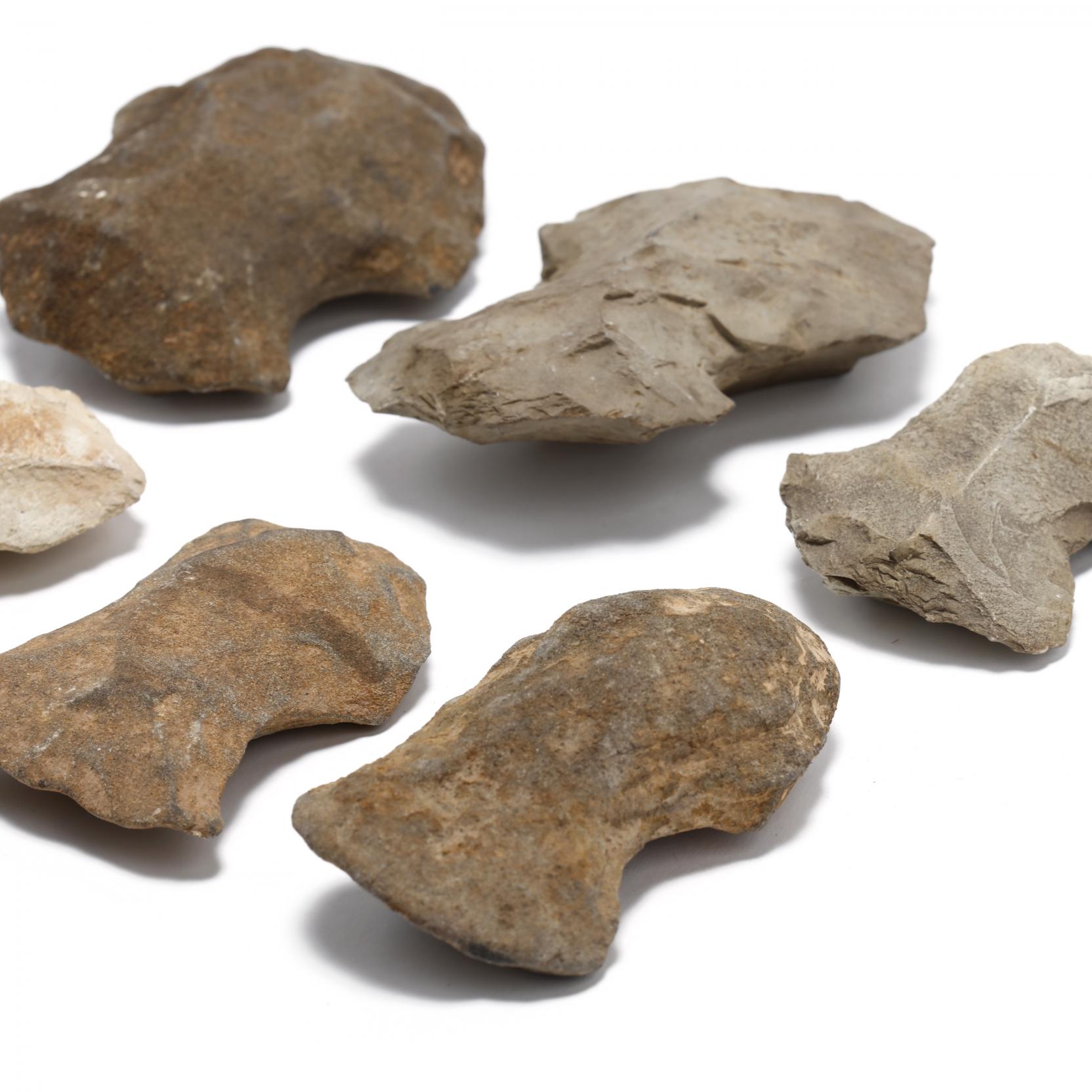 Six Prehistoric North Carolina Chipped Stone Axes (Lot 3004