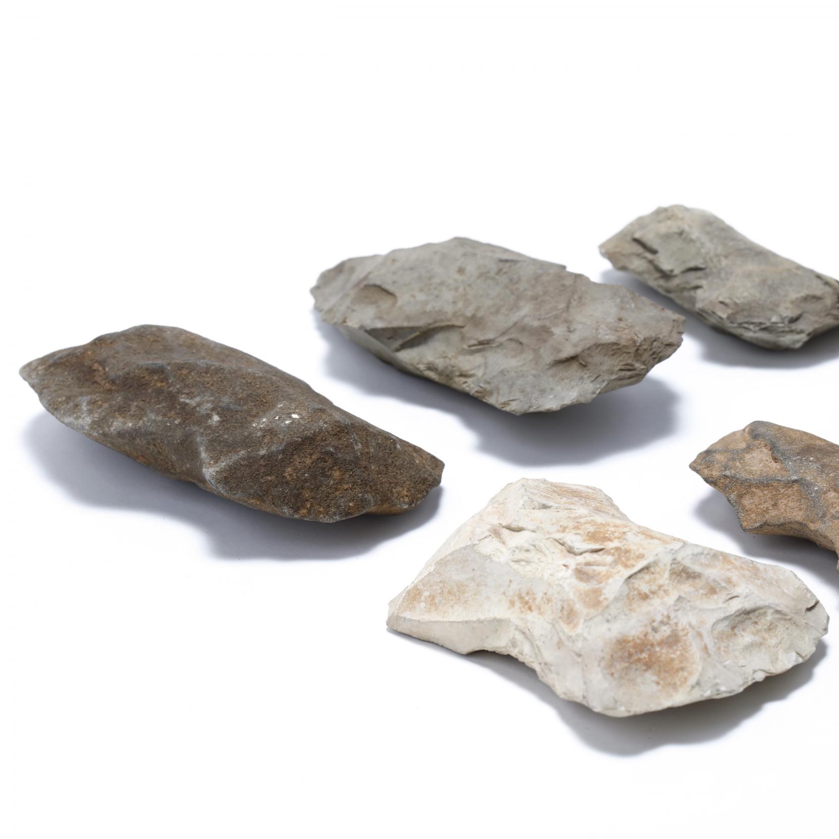 Six Prehistoric North Carolina Chipped Stone Axes (Lot 3004