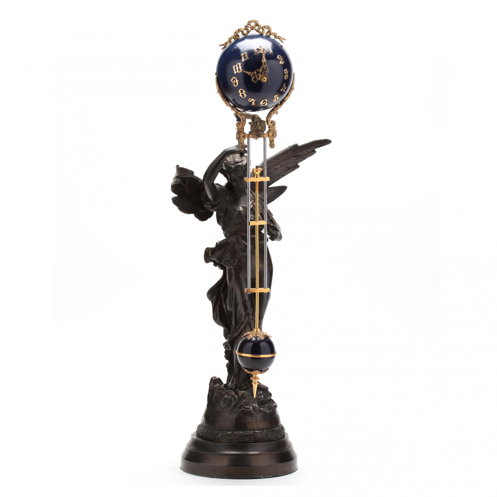 Ansonia "Gloria" Figural Swinging Clock