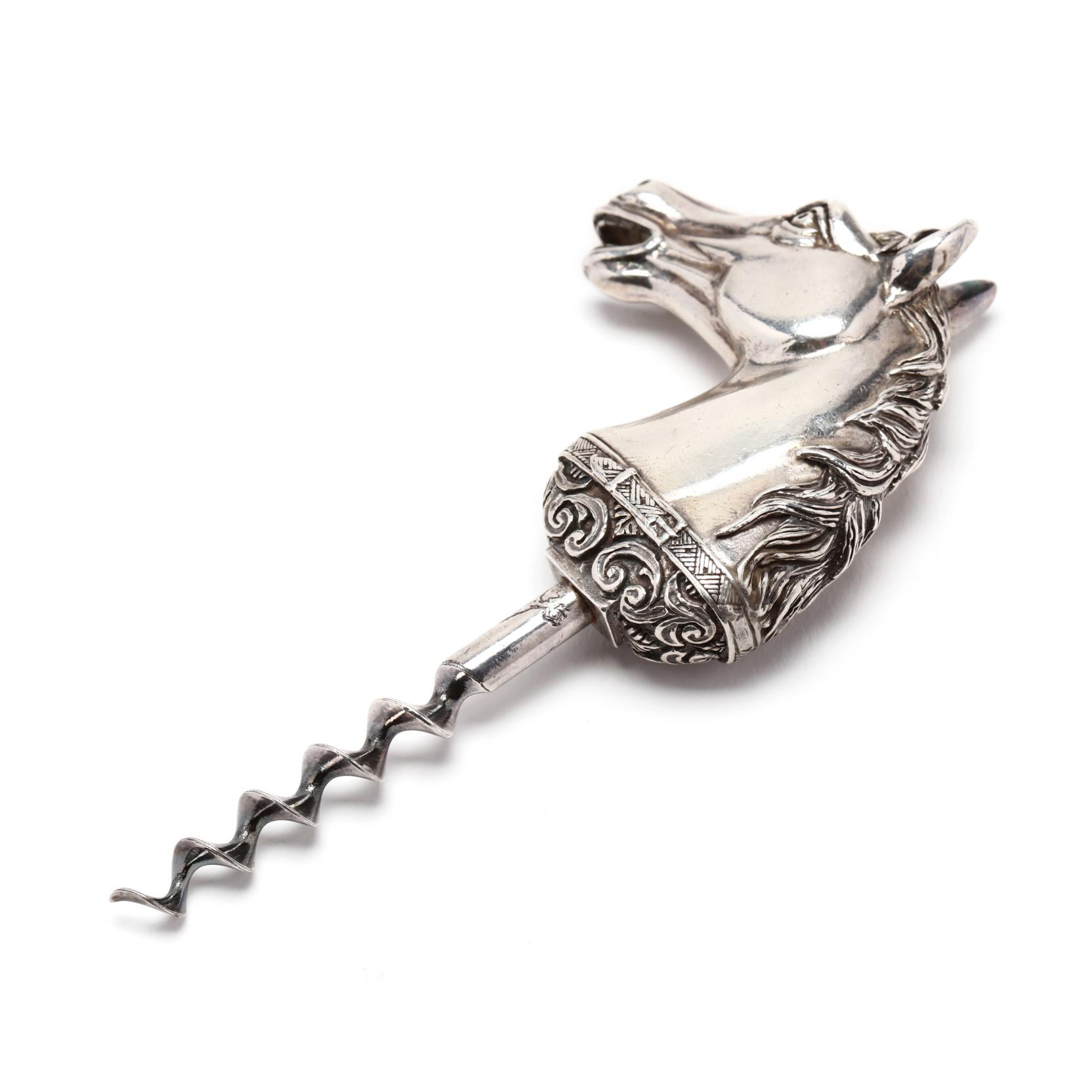 Antique Silverplate Horse Head Corkscrew (Lot 1028 - Collection of