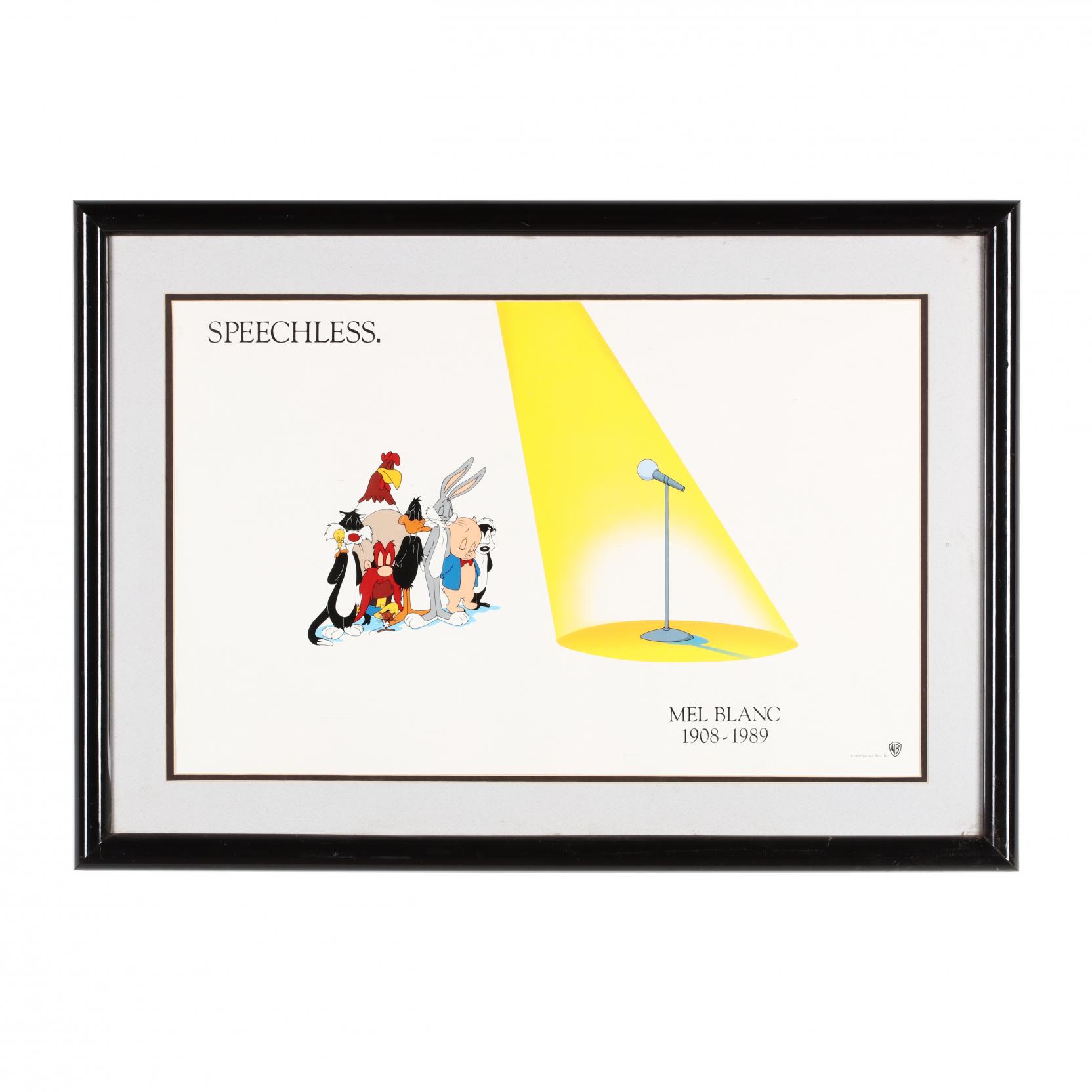 A Framed Mel Blanc Tribute, Warner Bros. (Lot 291 - December