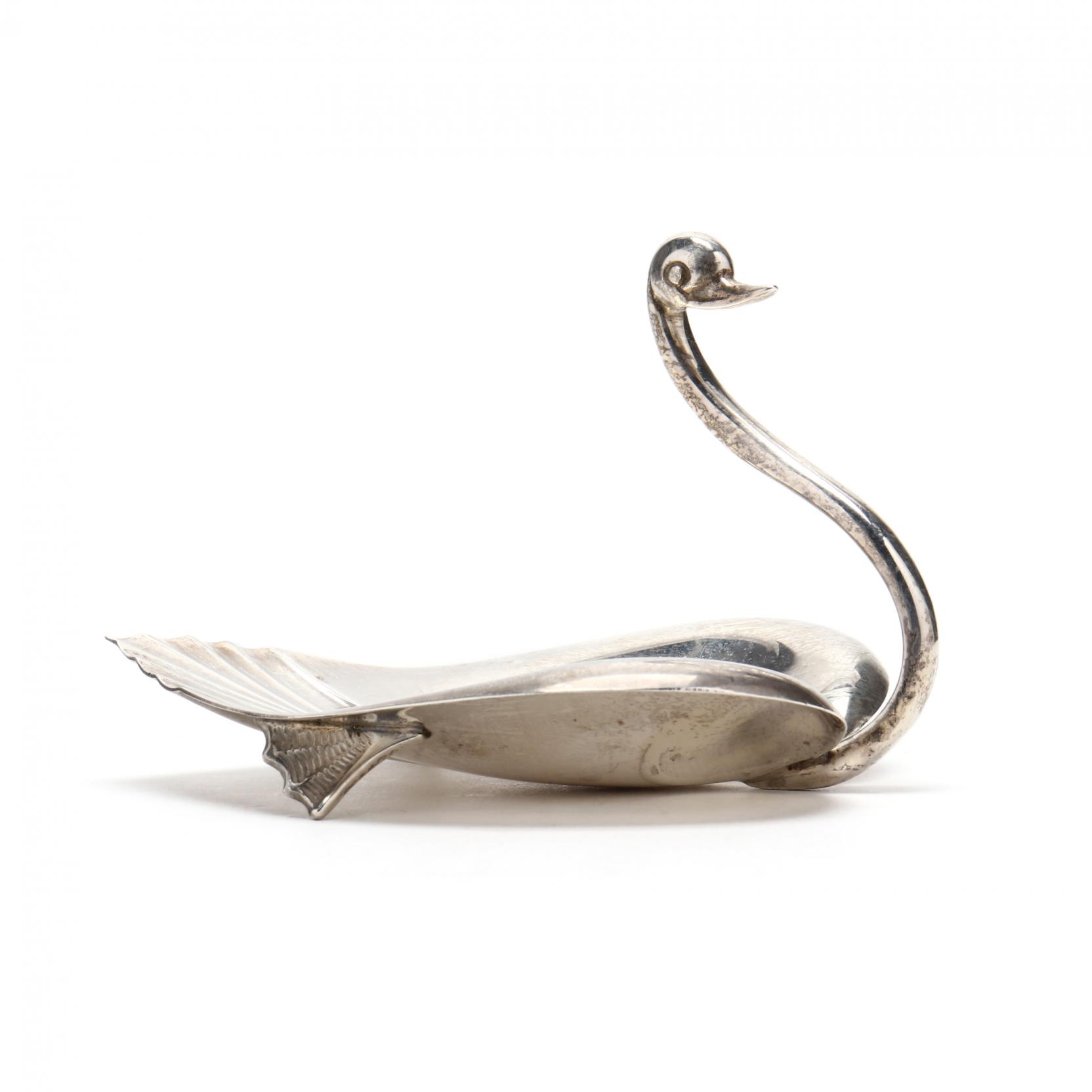 A Tiffany & Co. Sterling Silver Swan Dish (Lot 4027