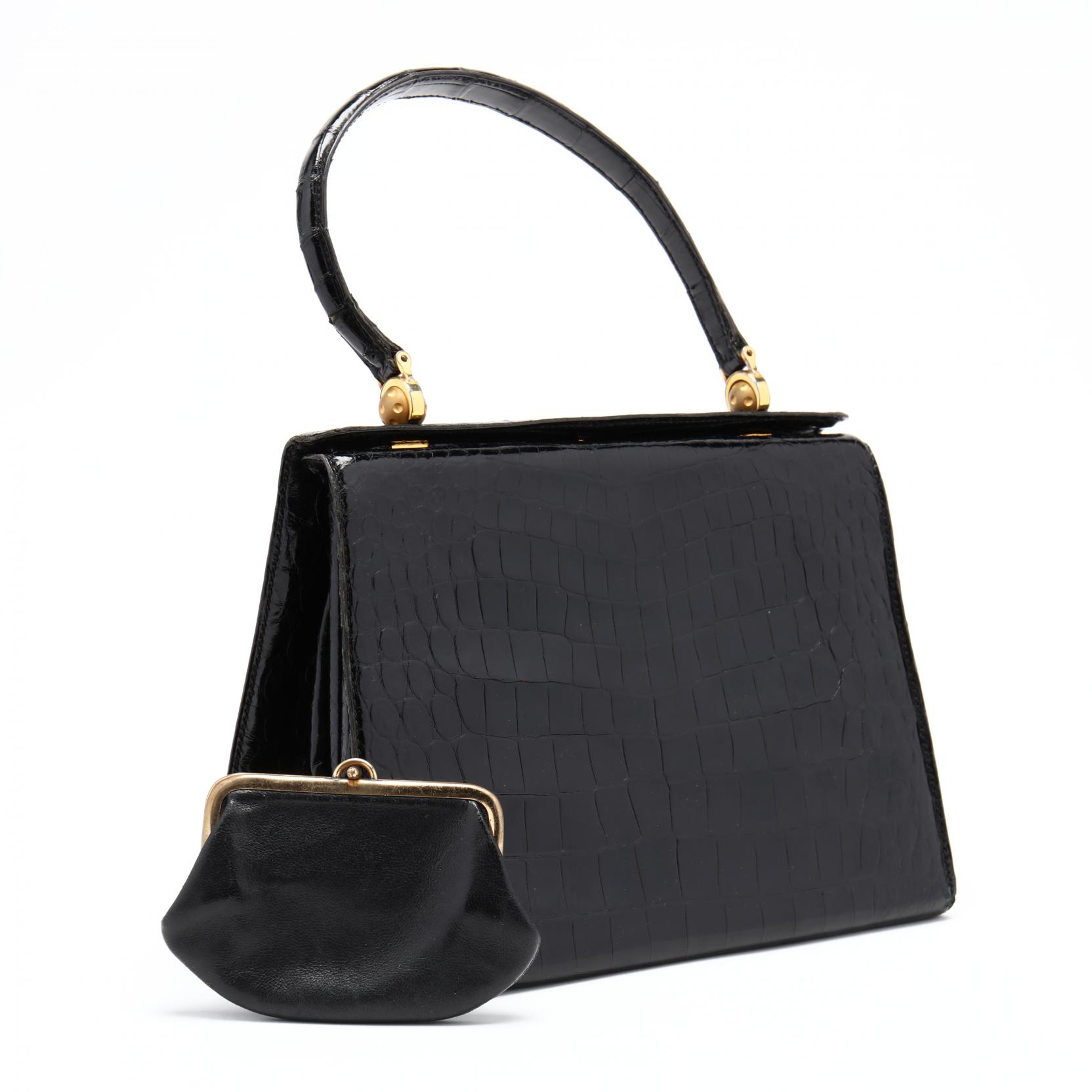 A Vintage Mark Cross Crocodile Handbag (Lot 277 - May