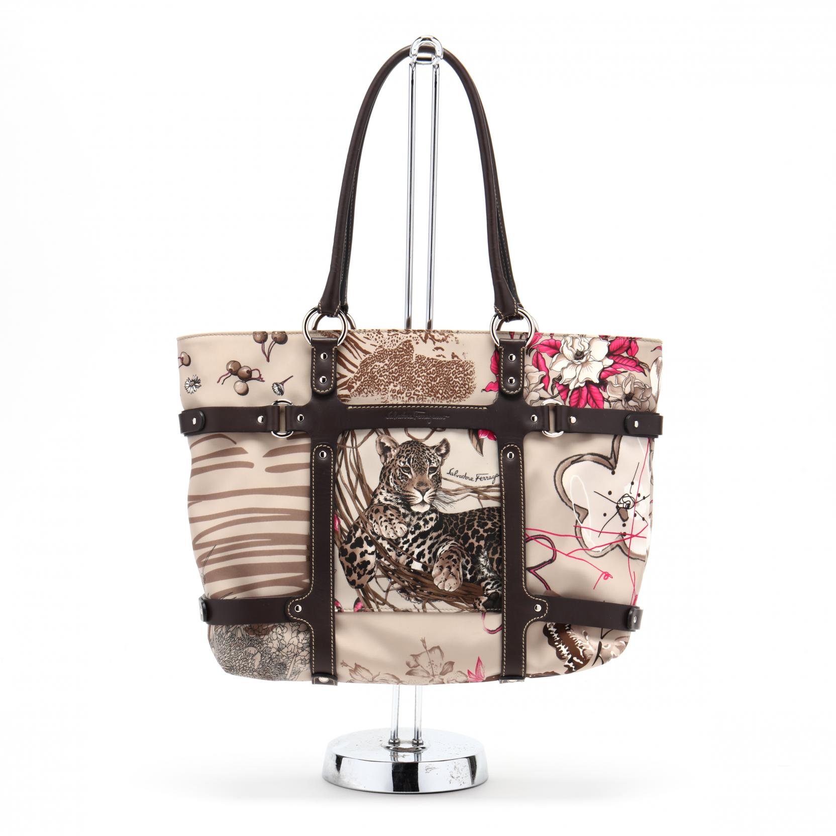 Salvatore Ferragamo ライオンプリント トートバッグ Leopard Print Handbag, Salvatore Ferragamo (Lot 280 - May