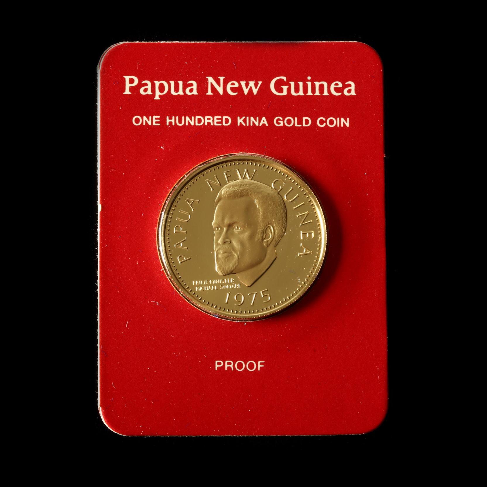 Papua New Guinea, 1975FM 100 Kina Gold Coin (Lot 2096