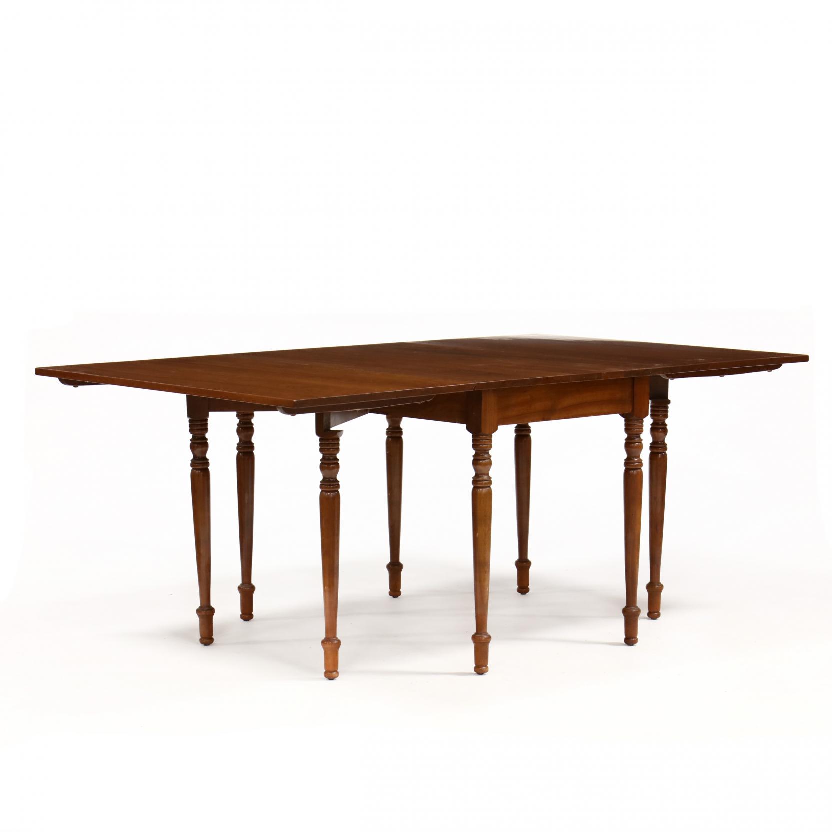 アメリカ ヴィンテージ♦️高級ブランド テーブル♦️Cherry Mountain社 Harden, Federal Style Cherry Drop Leaf Dining Table (Lot 412