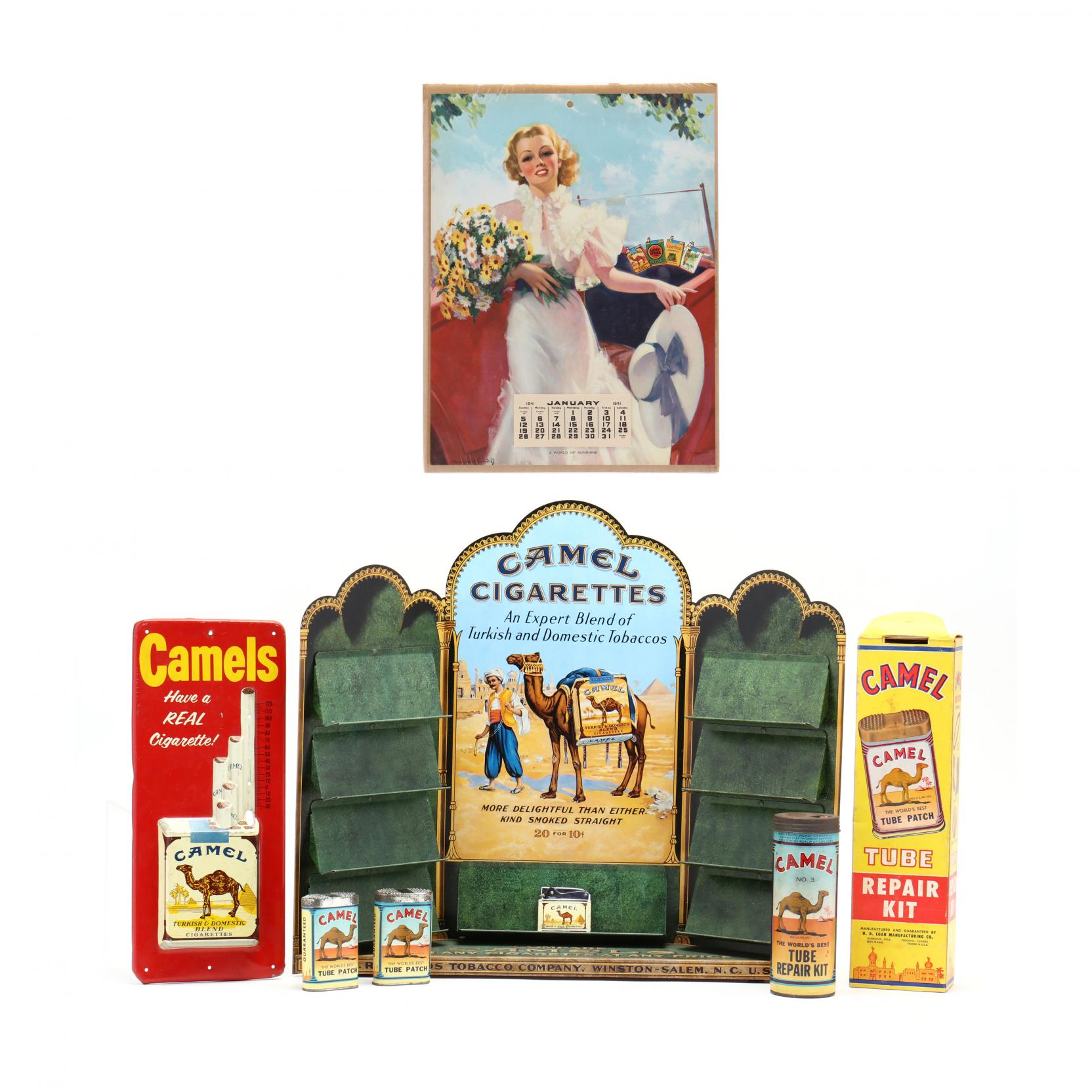 camel cigarettes advent calendar Six Advertising Items Pertaining to Camel Cigarettes (Lot 1015