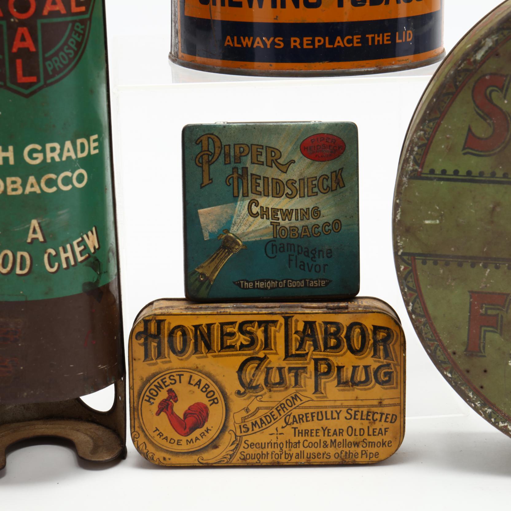 tinsley chewing tobacco Eleven Vintage Chewing Tobacco Tins (Lot 1051 tinsley chewing tobacco Eleven Vintage Chewing Tobacco Tins (Lot 1051