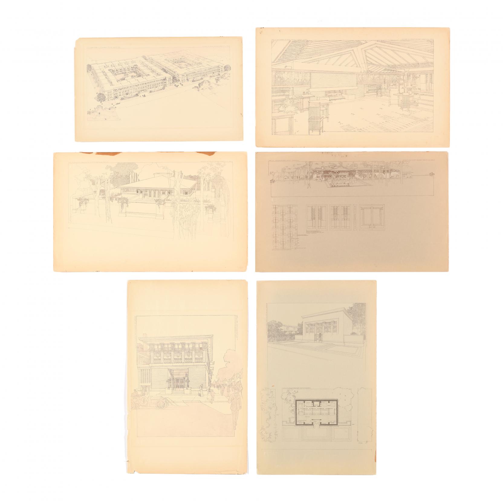 Frank Lloyd Wright (American, 1867-1959), Wasmuth Portfolio