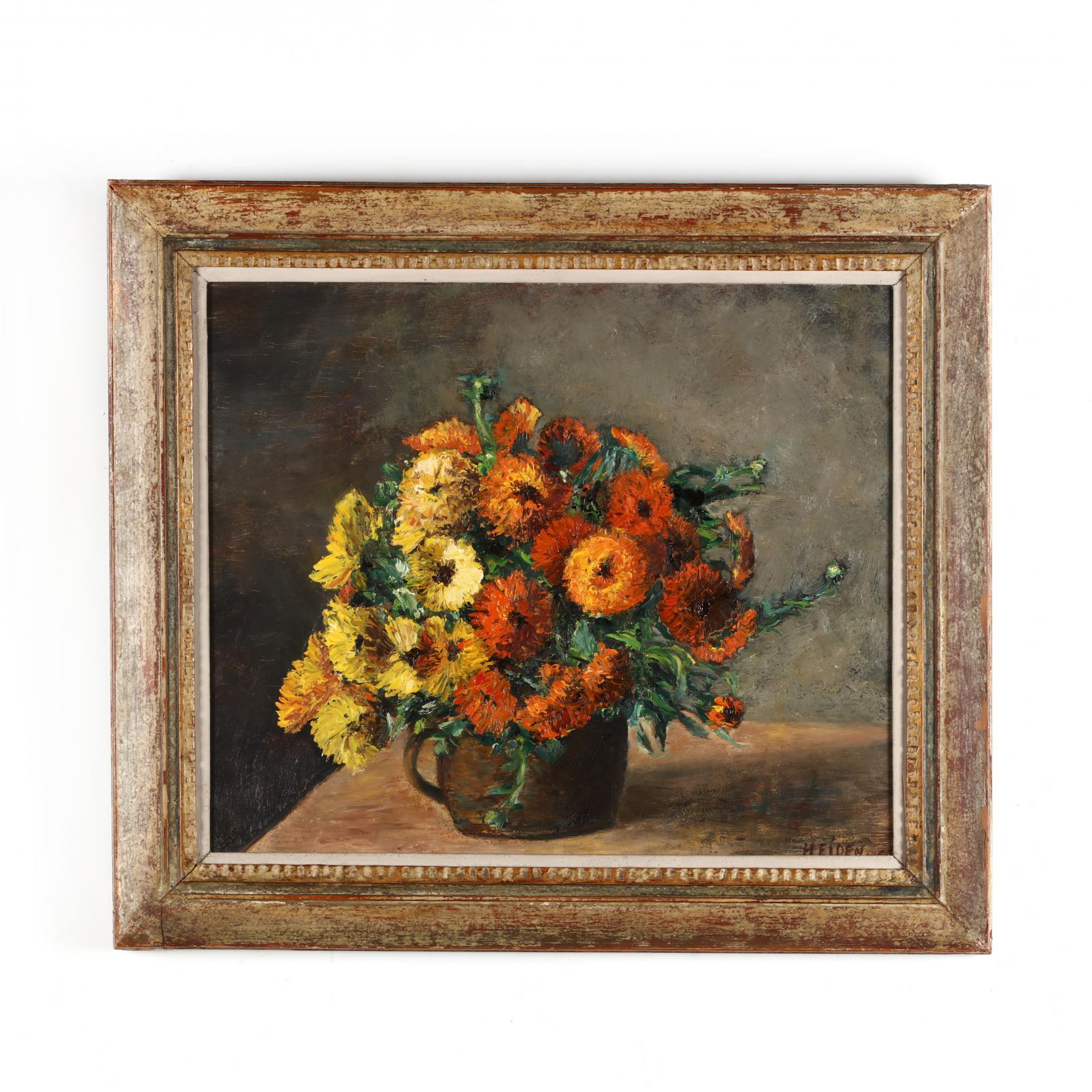 a-vintage-french-school-still-life-of-zinnias-i-fleurs-soucis-i