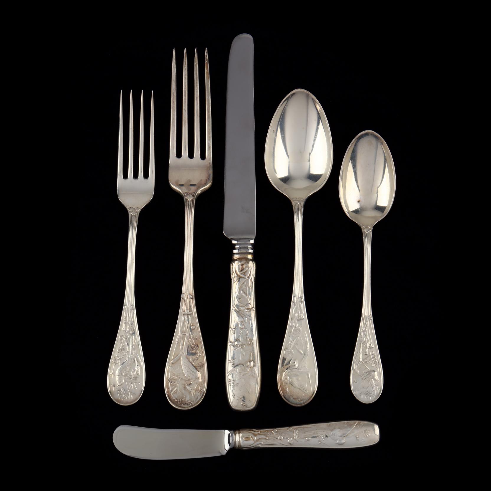 アクセサリー Tiffany&Co. Antique Cutlery Silver Bangl American Garden by Tiffany and Co Sterling Silver Flatware