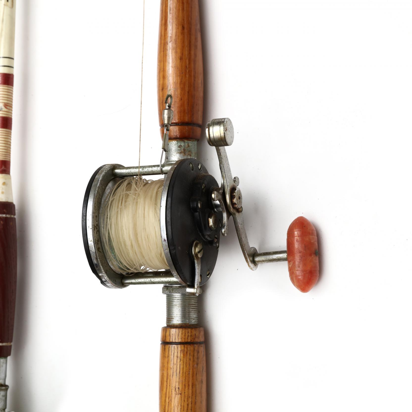 Three Vintage Fishing Rods with Reels (Lot 597 - November Gallery  AuctionNov 2, 2019, 9:00am)