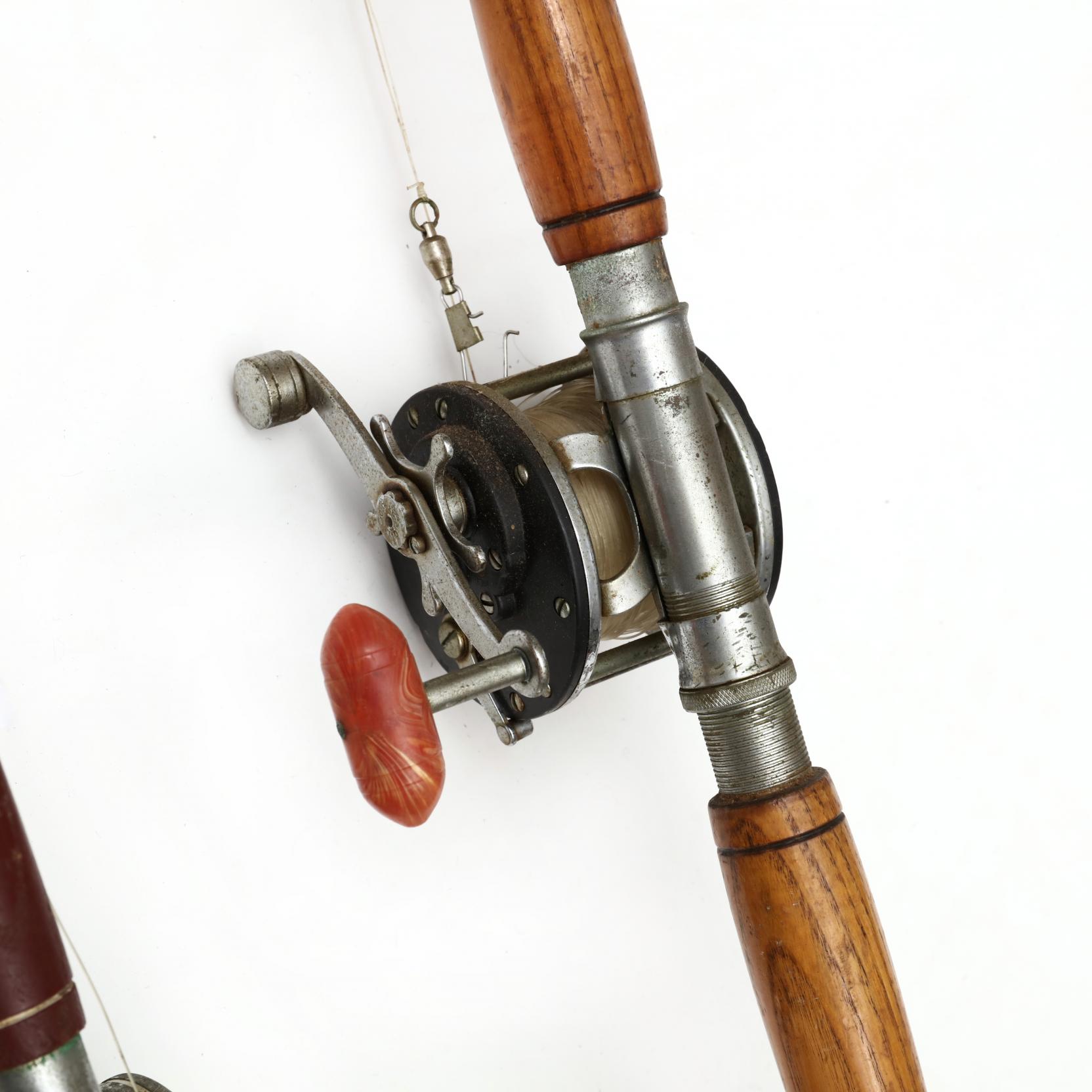 Three Vintage Fishing Rods with Reels (Lot 597 - November Gallery AuctionNov 2, 2019, 9:00am) Three Vintage Fishing Rods with Reels (Lot 597 - November Gallery AuctionNov 2, 2019, 9:00am)