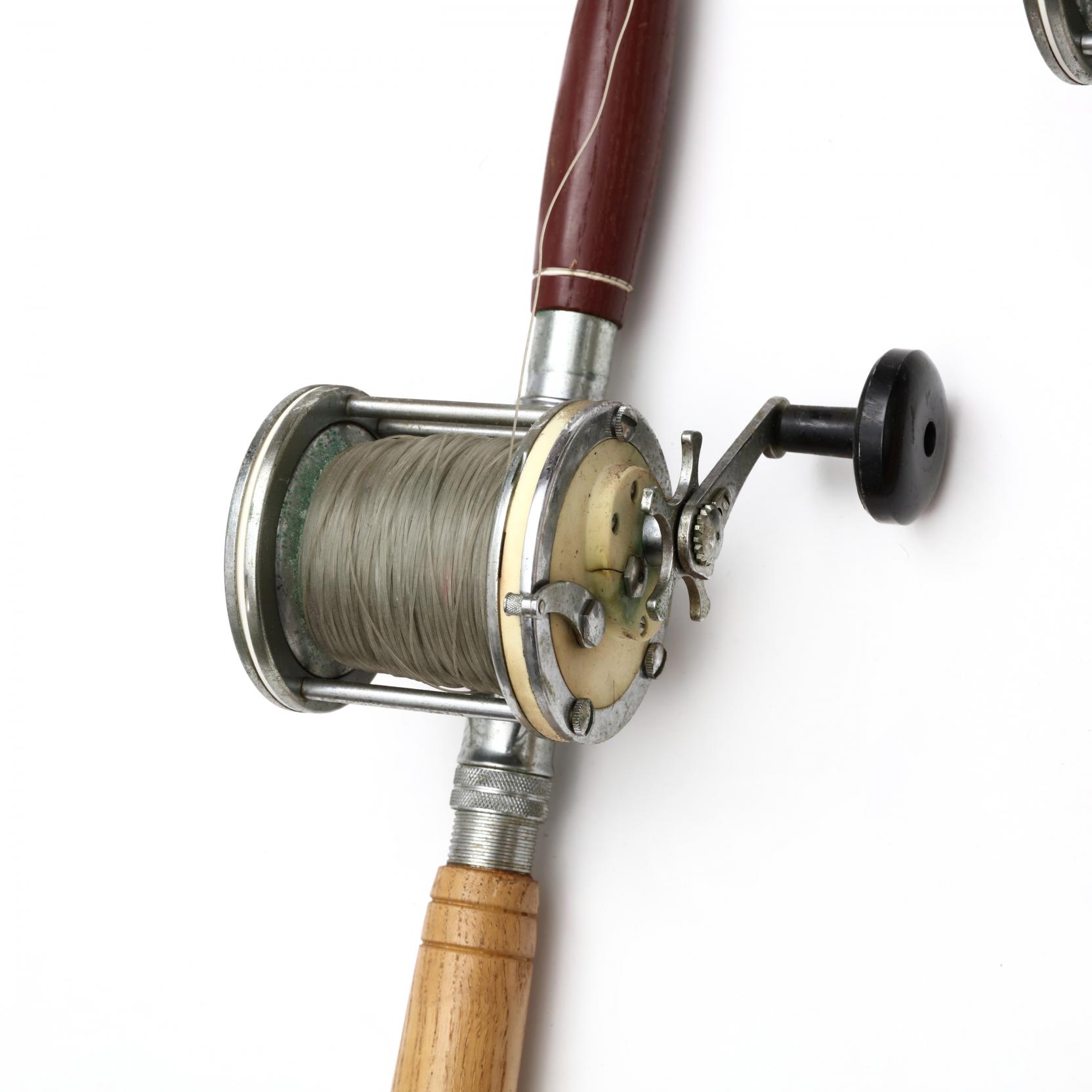 Three Vintage Fishing Rods with Reels (Lot 597 - November Gallery AuctionNov 2, 2019, 9:00am) Three Vintage Fishing Rods with Reels (Lot 597 - November Gallery AuctionNov 2, 2019, 9:00am)
