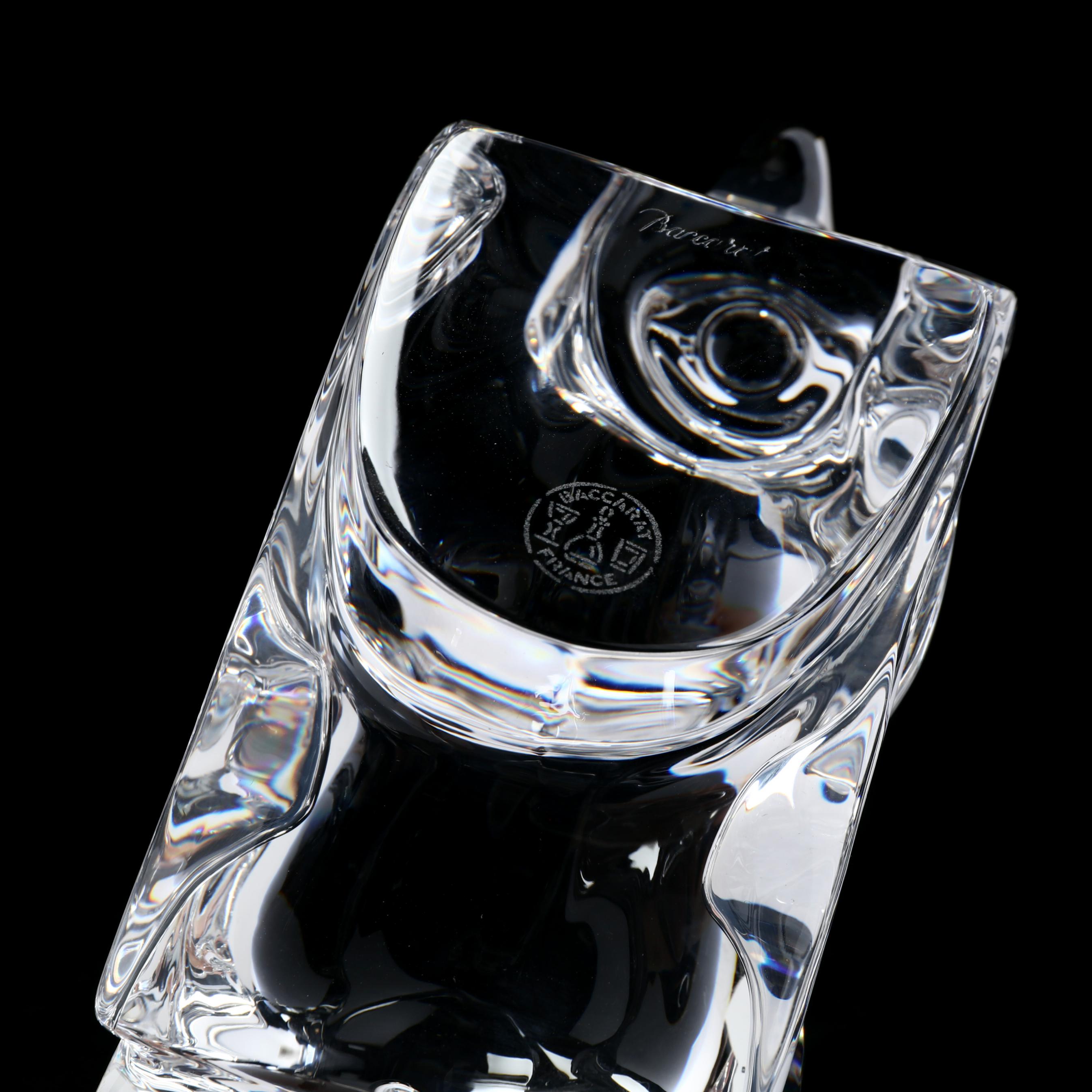 Baccarat, Crystal Sledding Bear and Snowman (Lot 1100