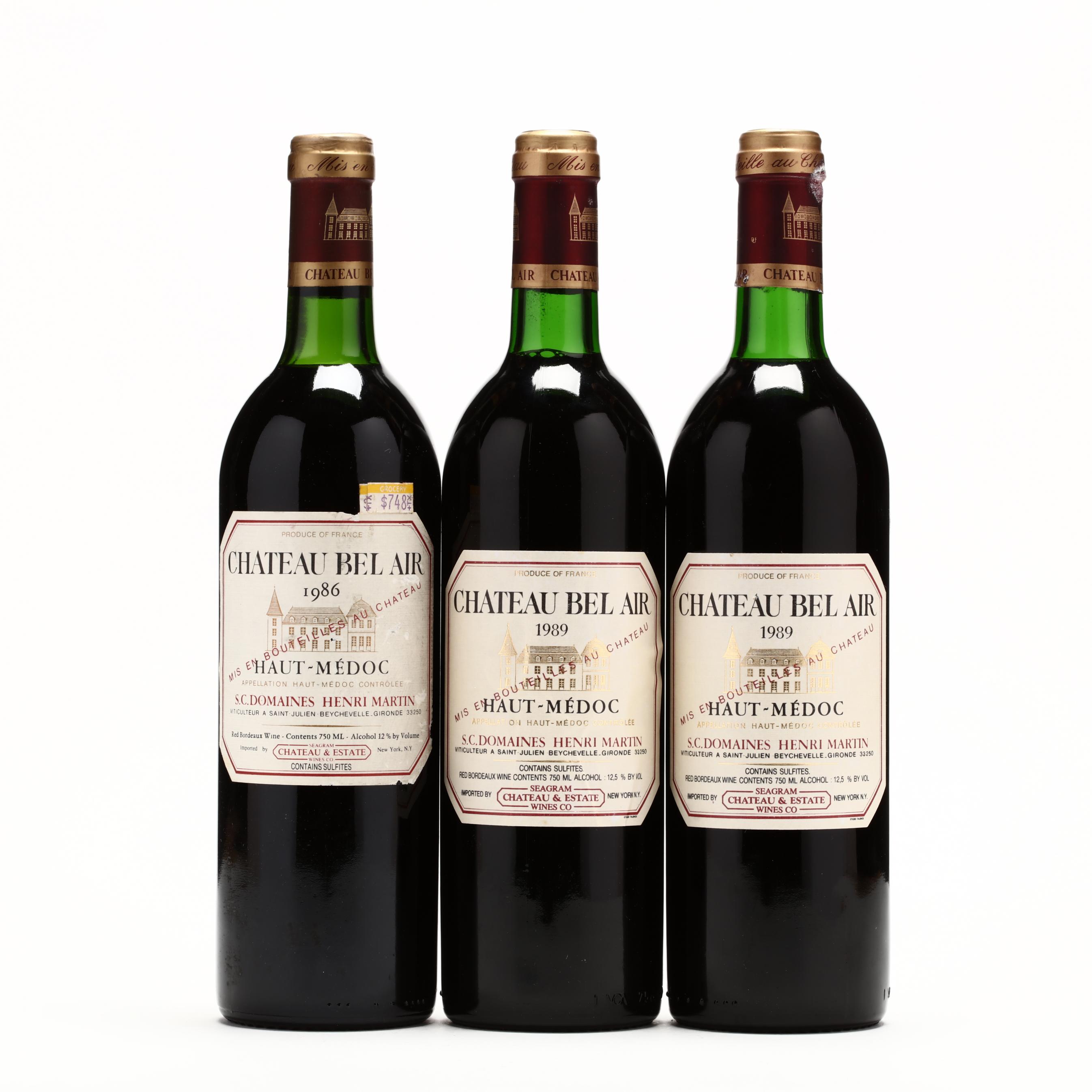 1986 & 1989 Chateau Bel Air (Lot 6181 - Rare & Fine Wine