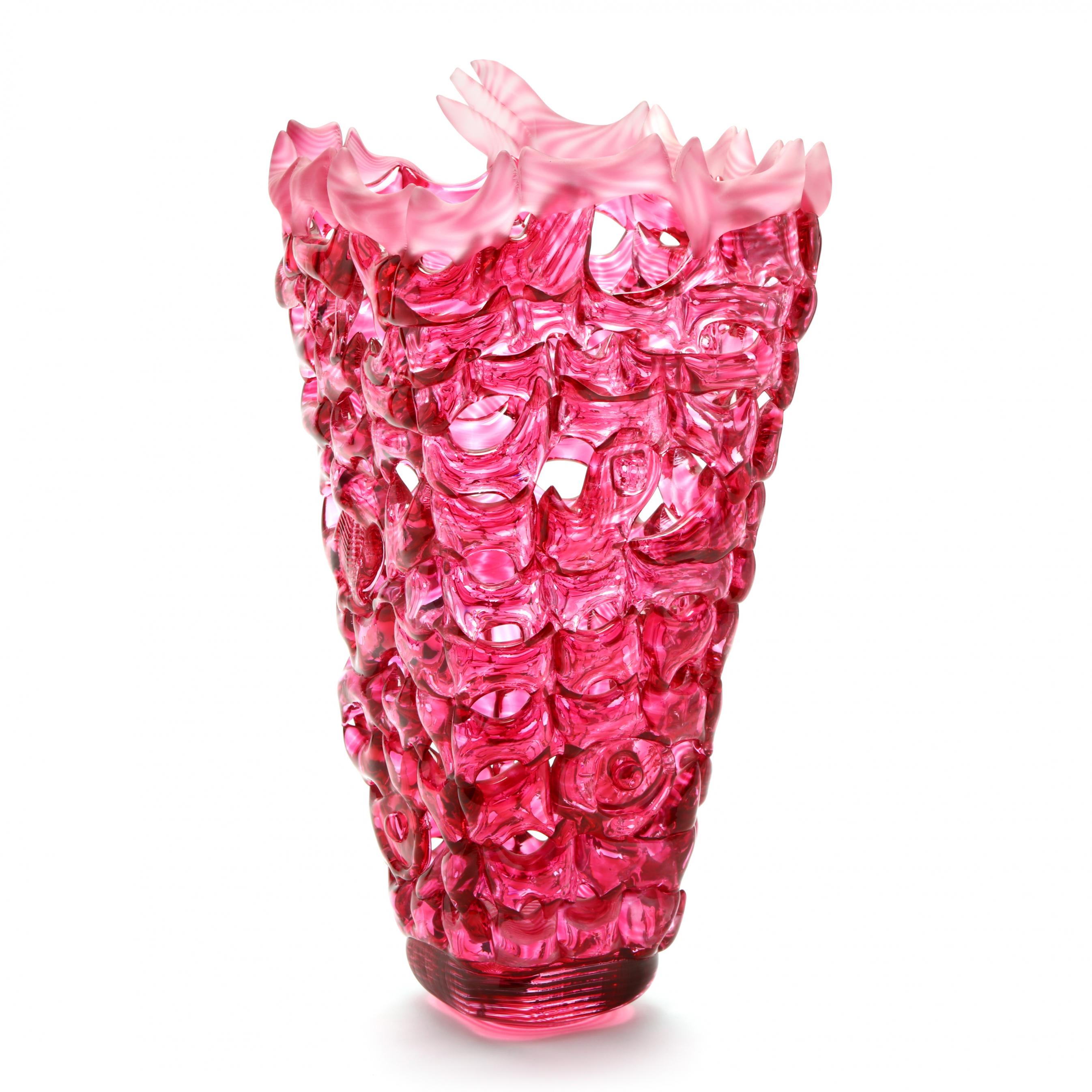 thomas-philabaum-am-b-1947-large-strawberry-colored-glass-vase