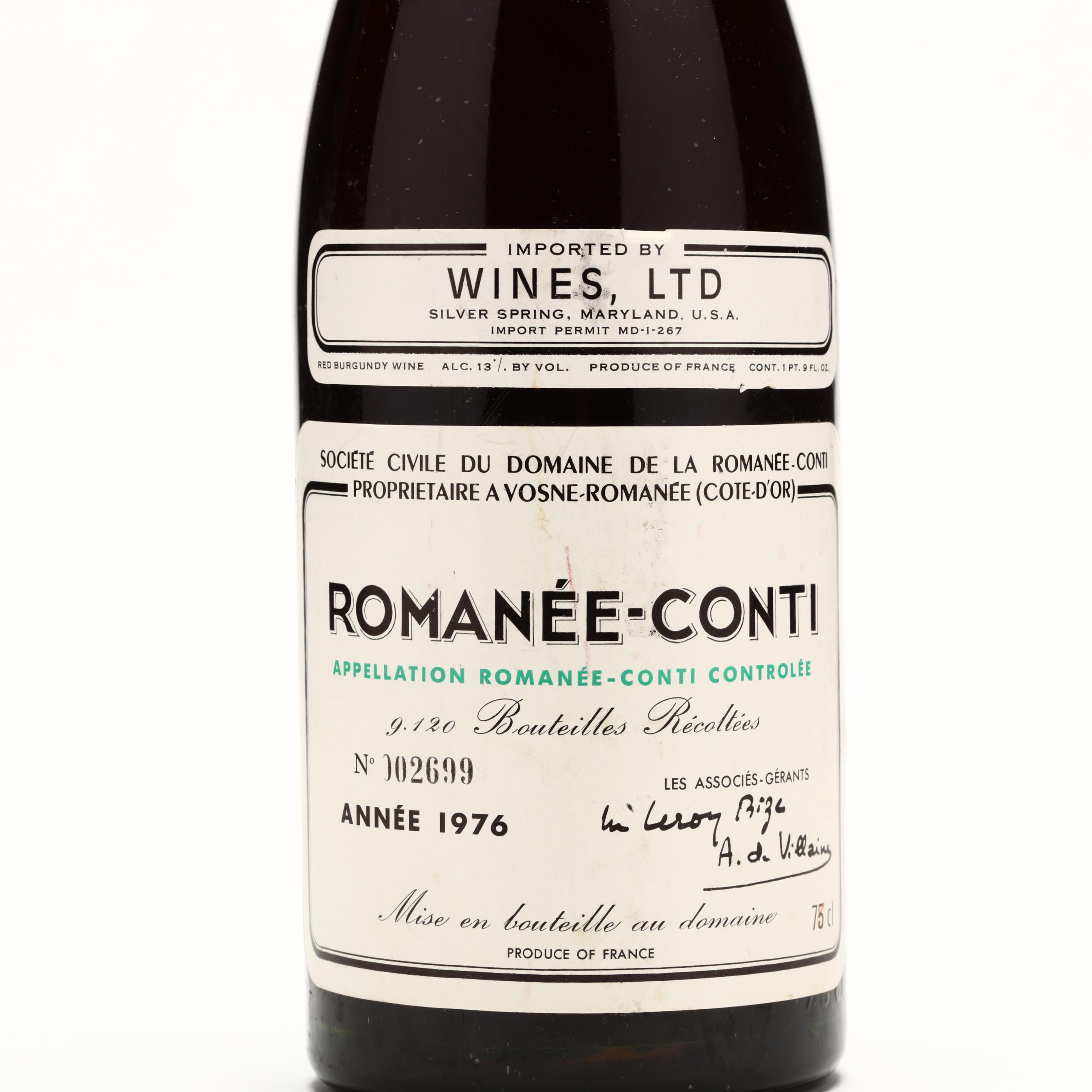 Romanee Conti - Vintage 1976 (Lot 6013 - Rare & Fine Wine