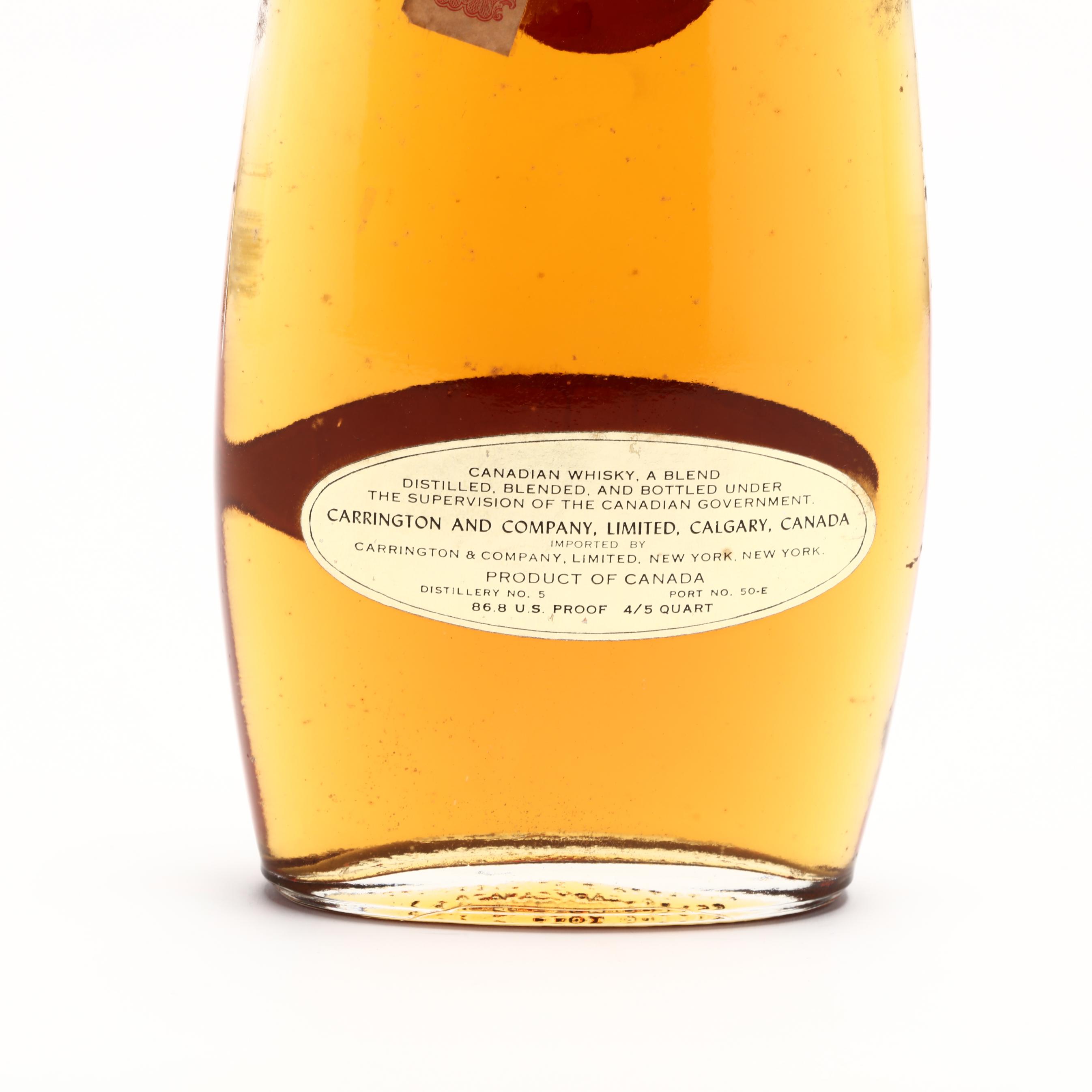 Carrington's Canadian Whisky (Lot 6255 - Rare & Fine Wine