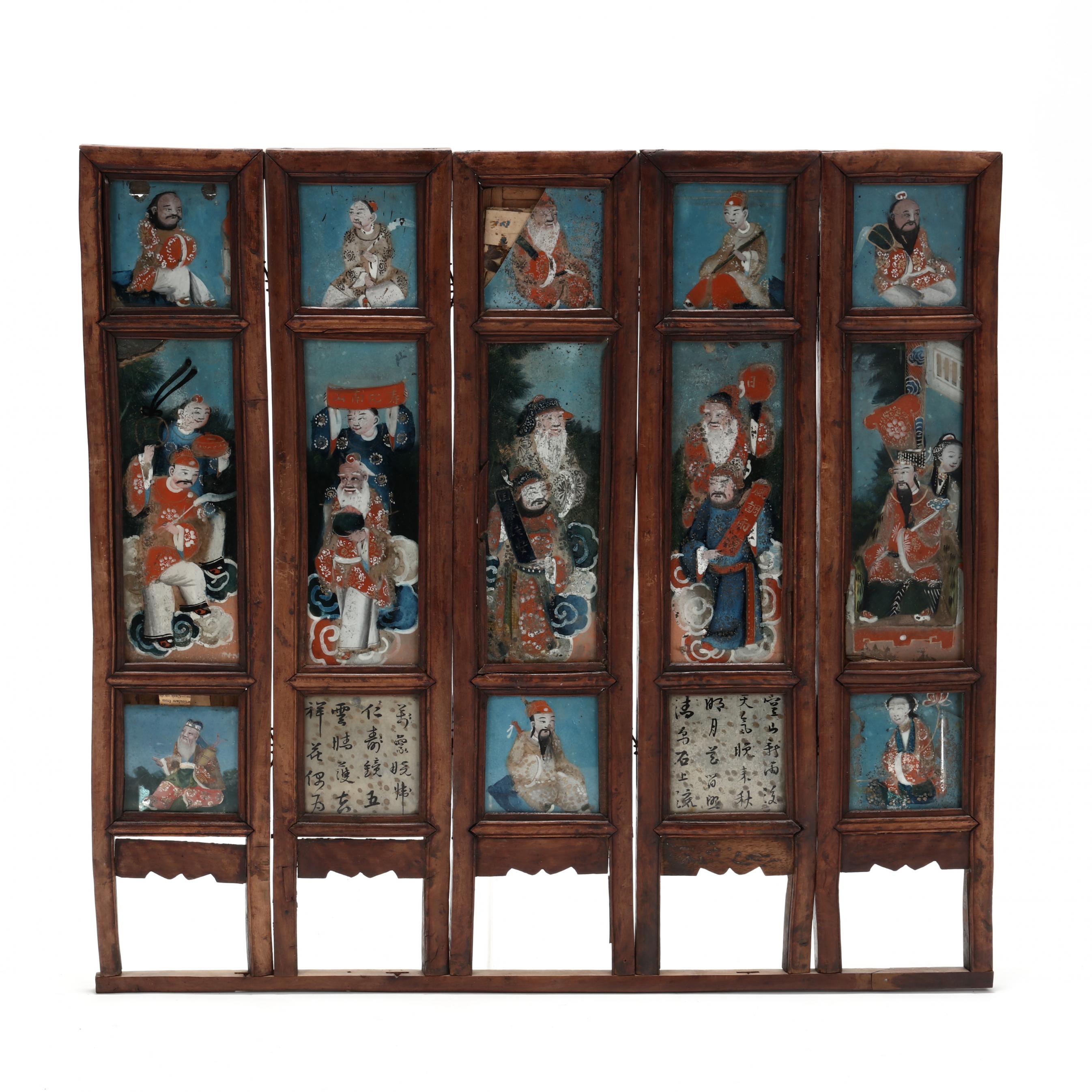 a-chinese-five-panel-table-screen-with-export-reverse-glass-paintings