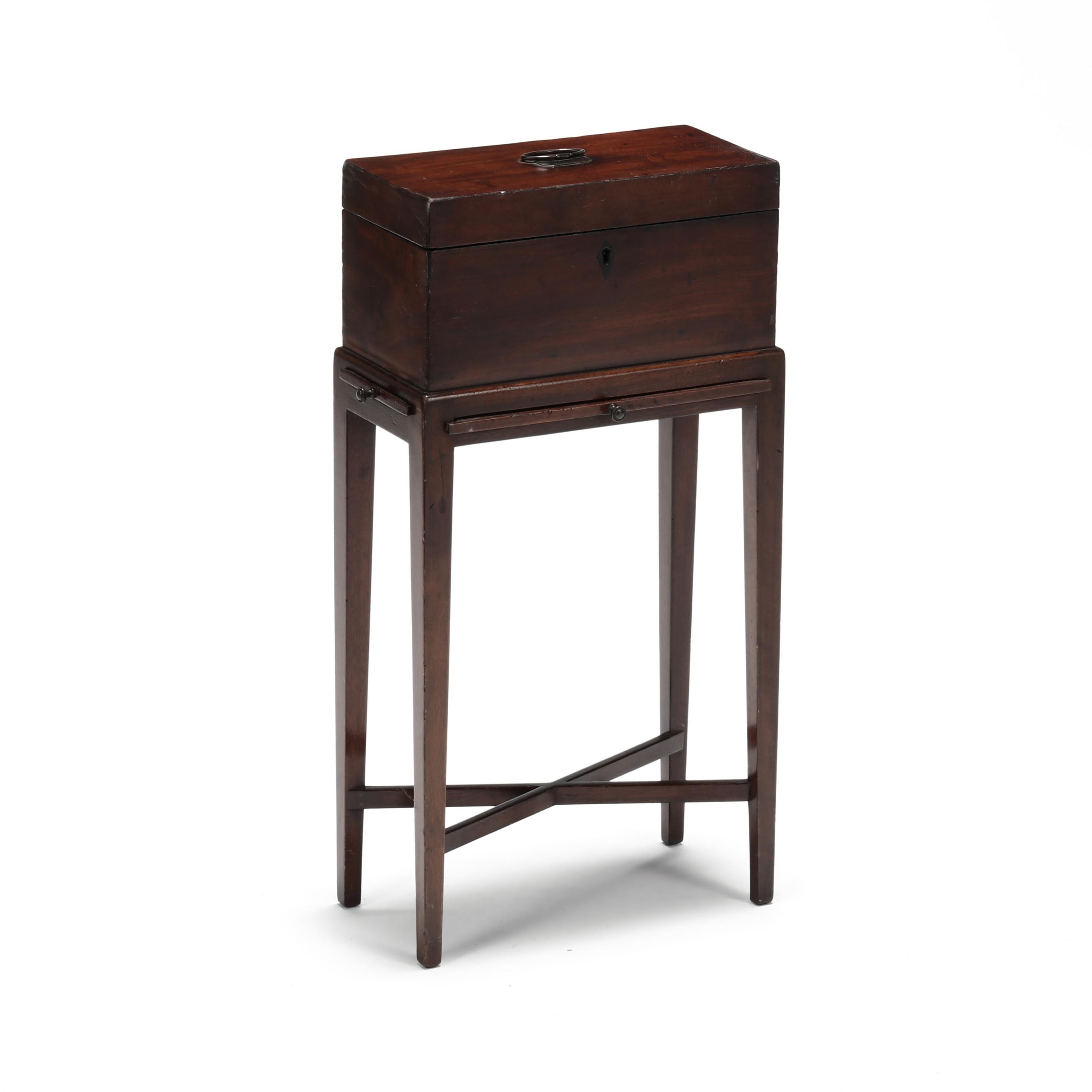 georgian-mahogany-tea-caddy-on-stand