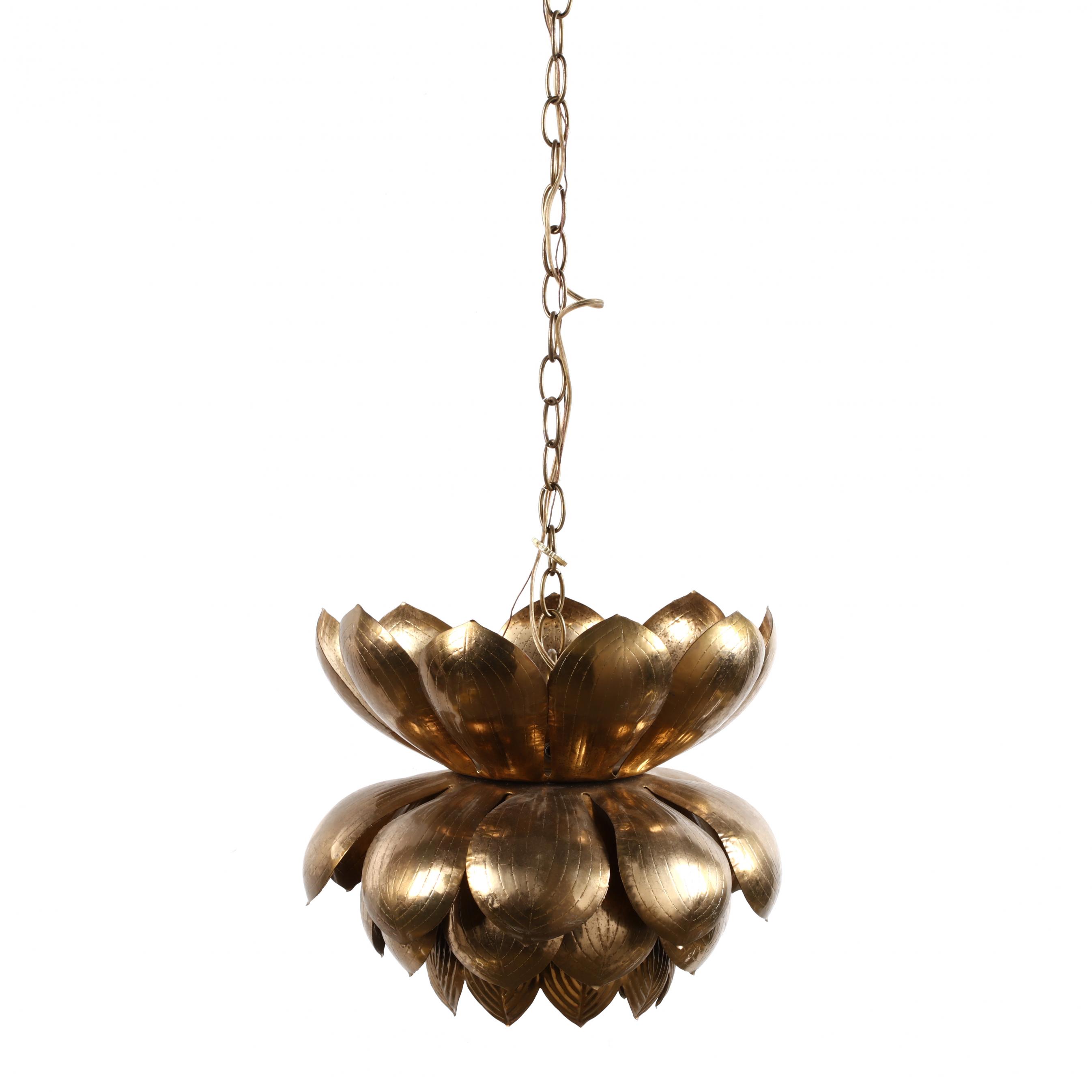 att. Feldman Vintage Brass Lotus Hanging Light Lot 1085 Upcoming 20th Century Design Decorative Arts Online Only Auction Thursday January 16thJan 16 2020 10 00am