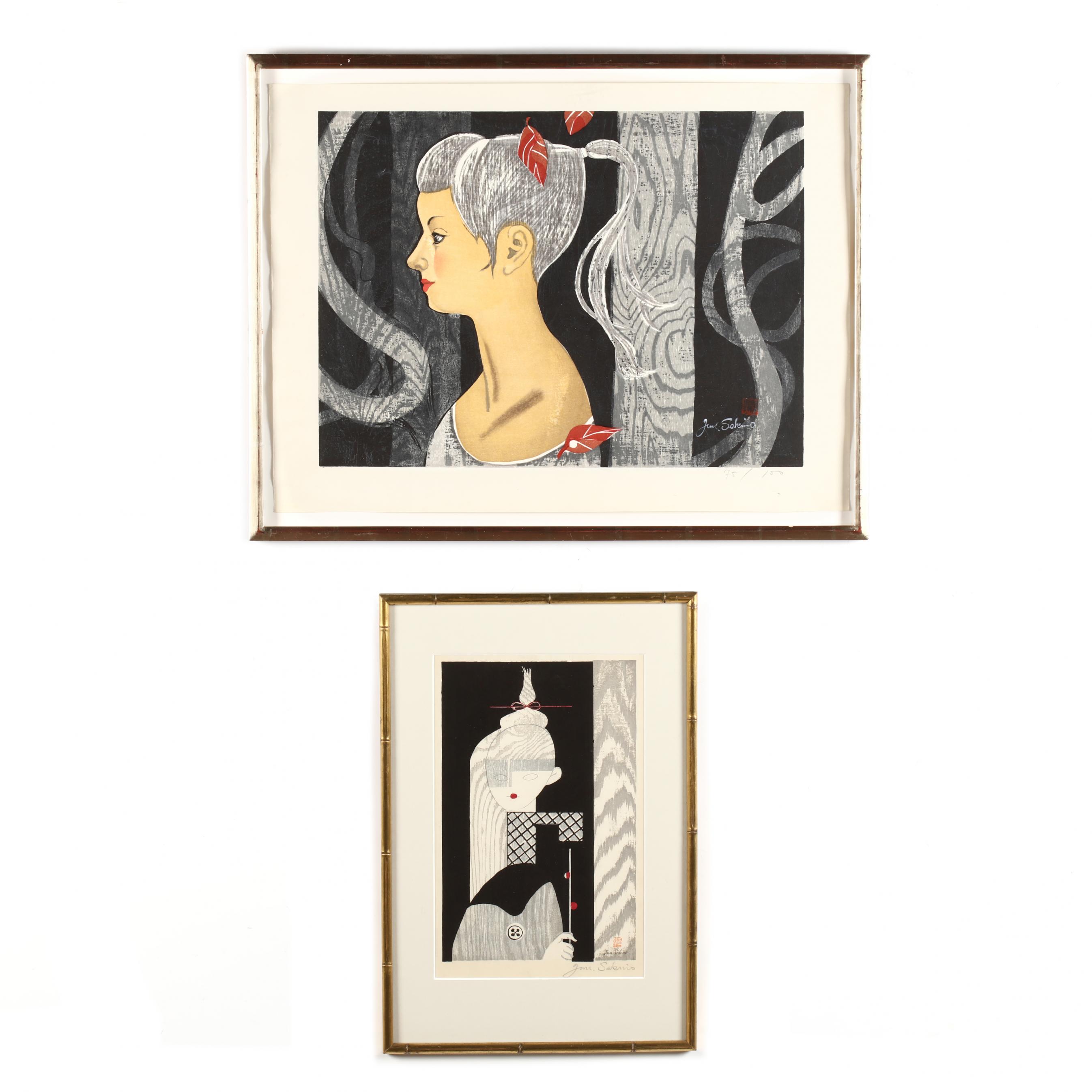 junichiro-sekino-japanese-1914-1988-two-woodblock-prints