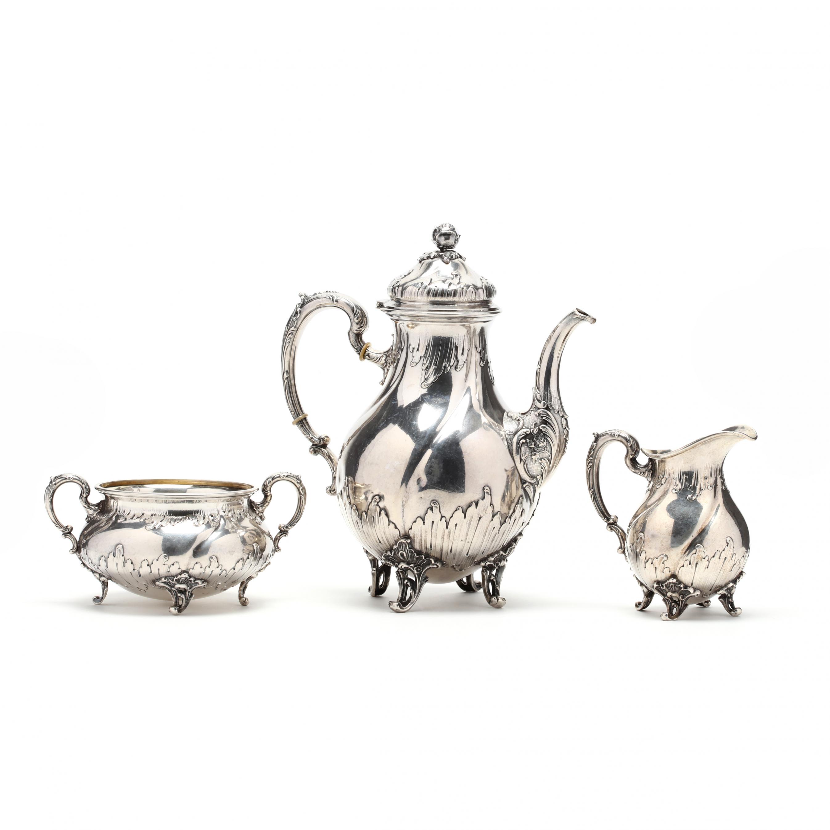 An Antique German .800 Silver Coffee Service, Clemens Dahmen (Lot