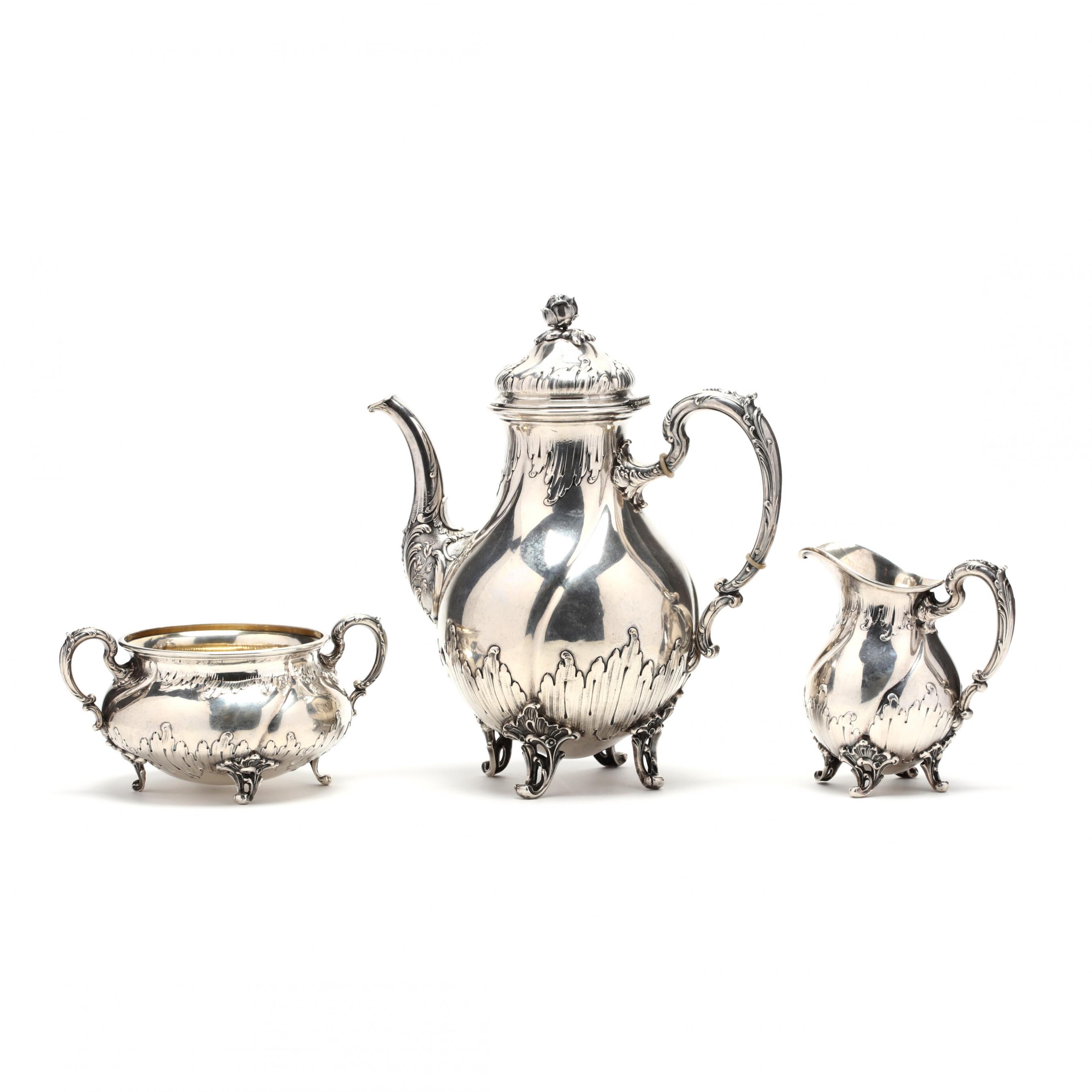 An Antique German .800 Silver Coffee Service, Clemens Dahmen (Lot