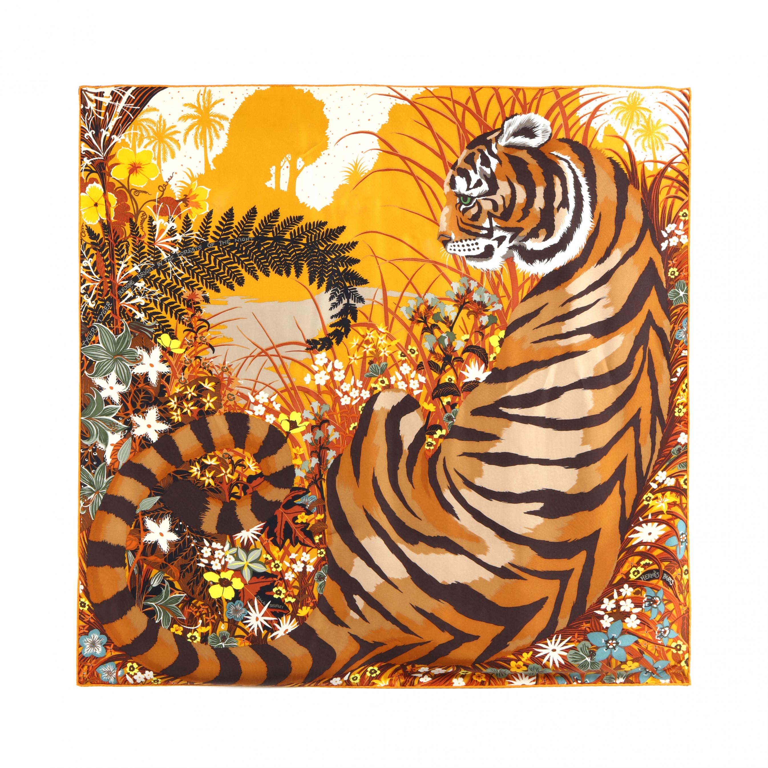 A Silk Scarf, Tyger Tyger, Hermes (Lot 116 - Upcoming: The Important Spring  Auction, Saturday, March 14thMar 14, 2020, 10:00am)