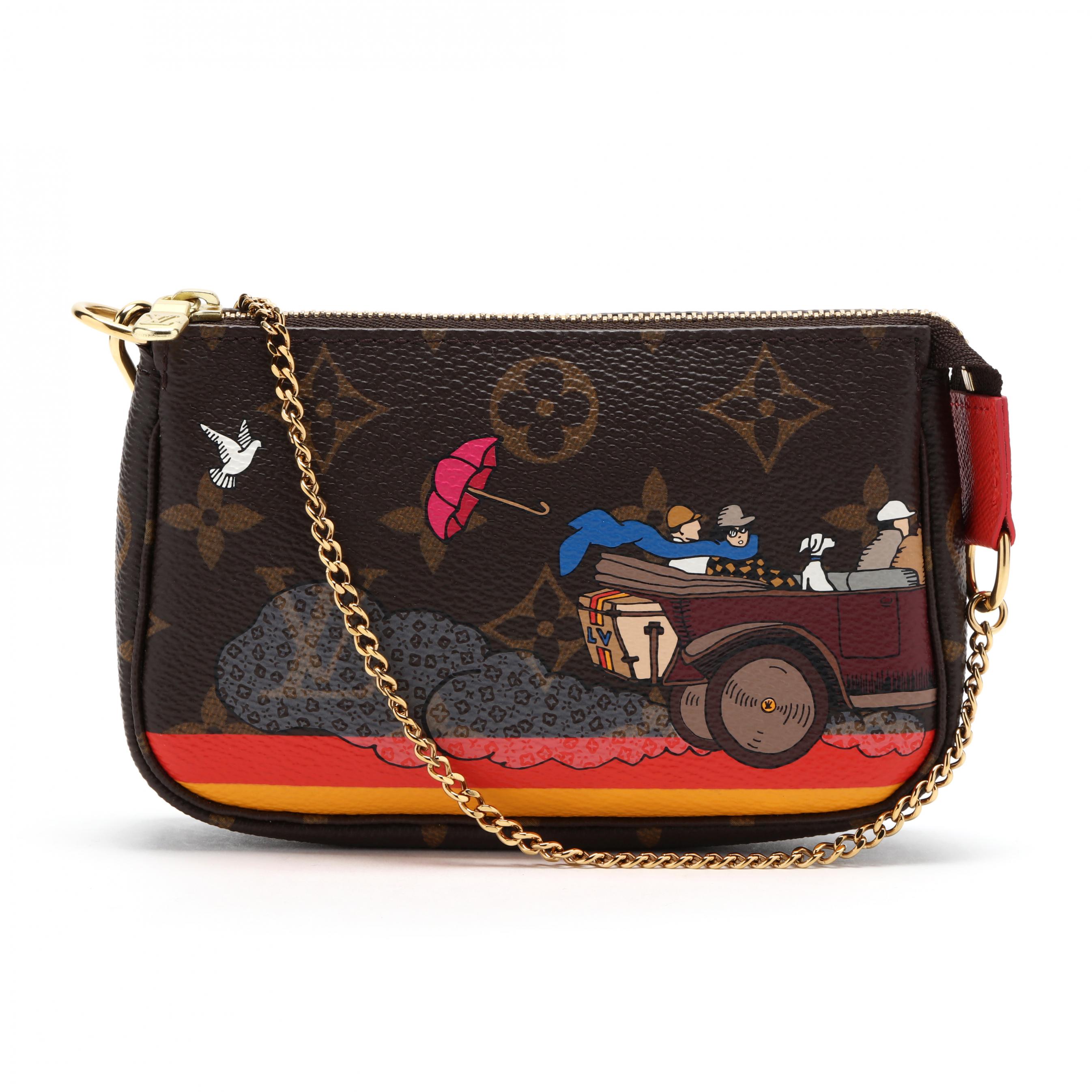 Limited Edition Mini Pochette Wristlet, Evasion, Louis Vuitton