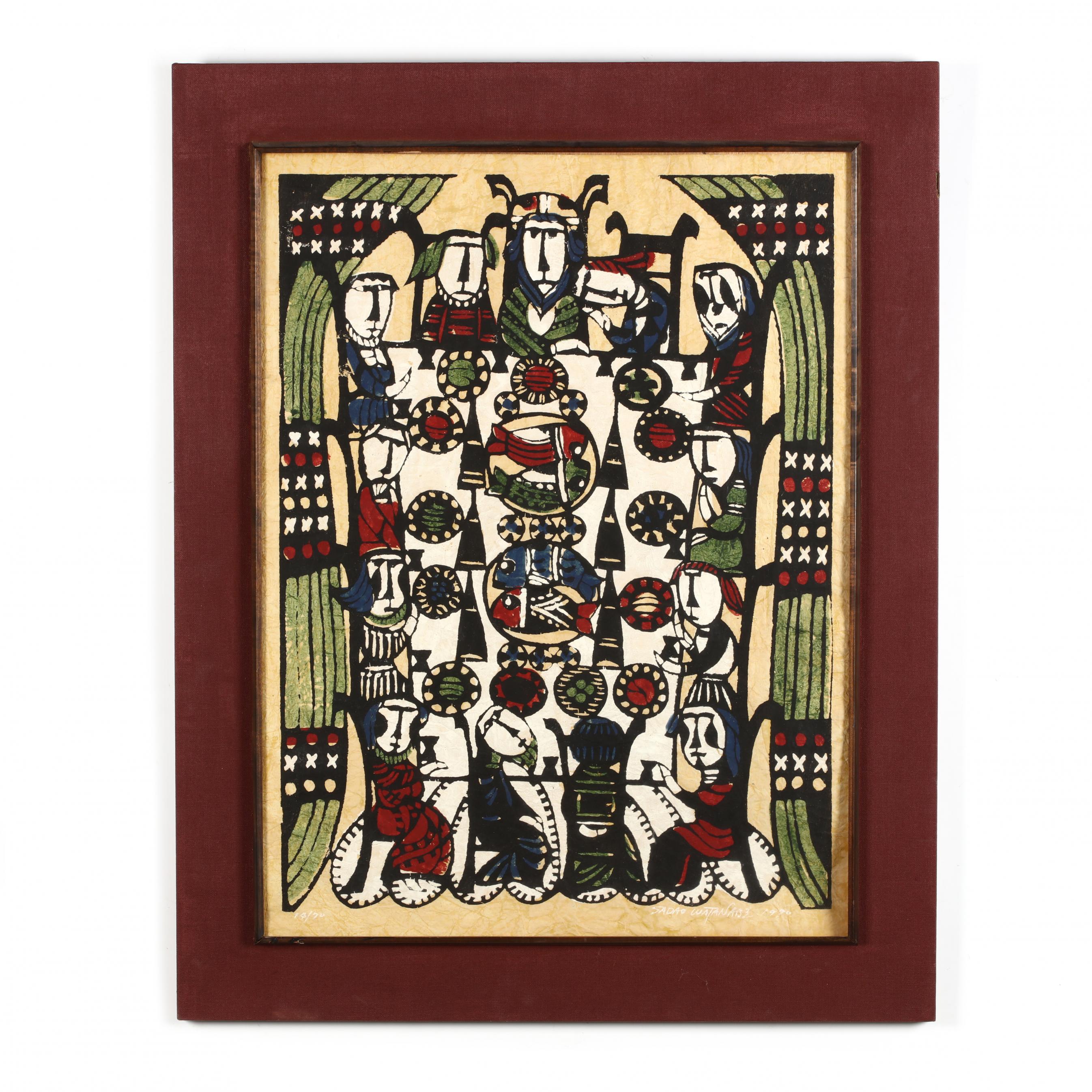 Sadao Watanabe (Japanese, 1913-1996), The Last Supper (Lot 1139