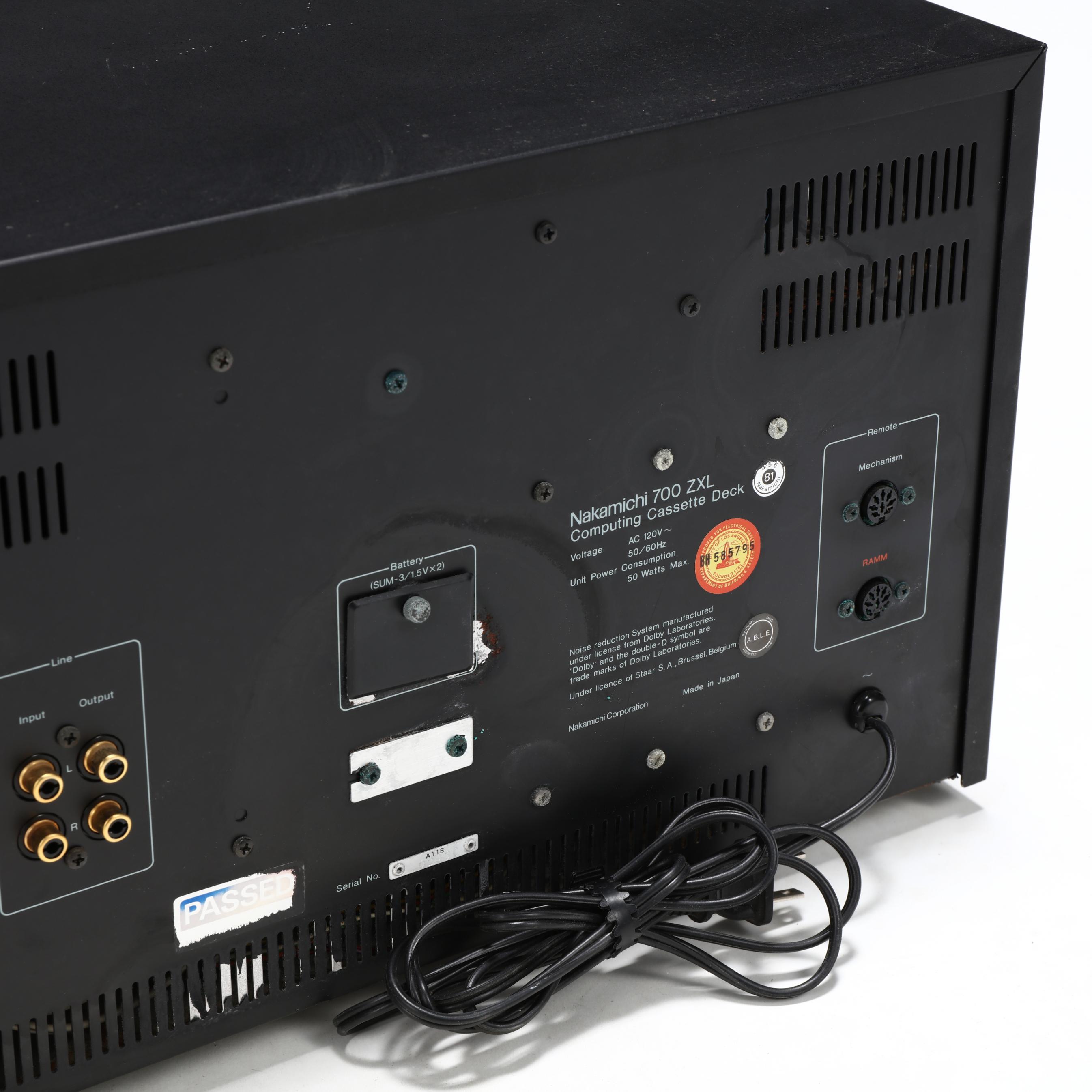Nakamichi 700 ZXL Computing Cassette Deck (Lot 367 - 21st
