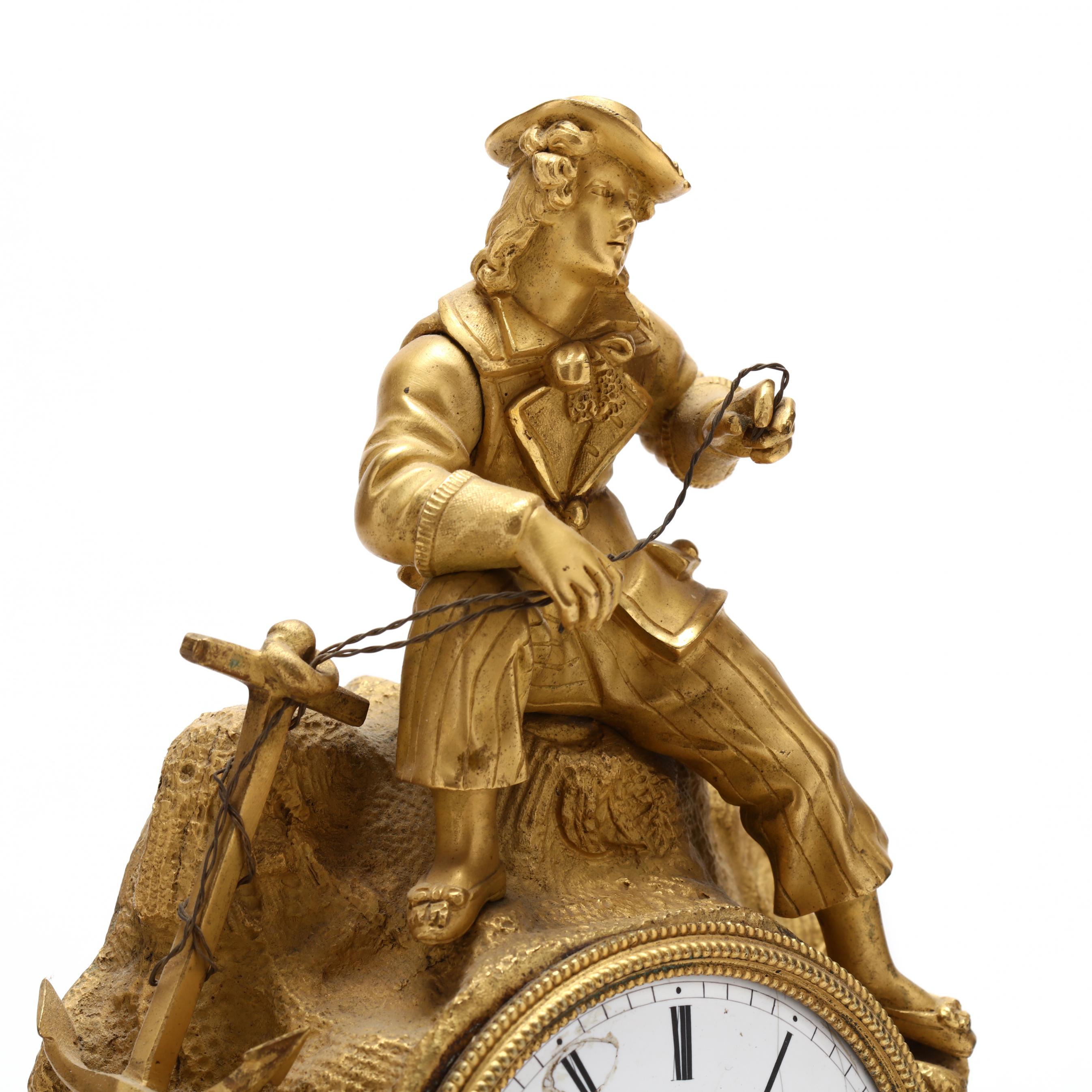 Honoré Pons, French Empire Doré Bronze Mantel Clock (Lot 144 - The