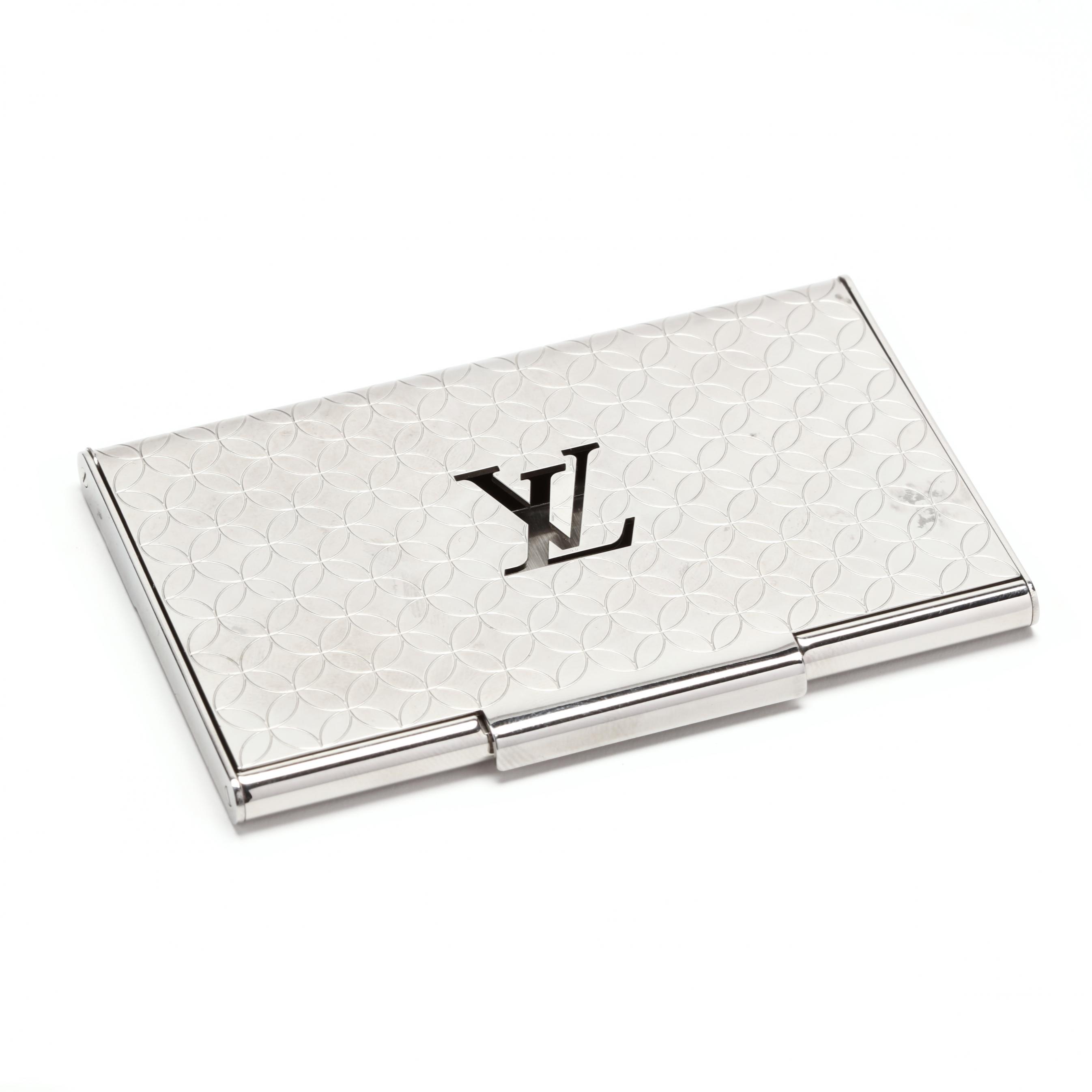 Louis Vuitton Palladium Metal Champs-Elysees Card Holder - Yoogi's