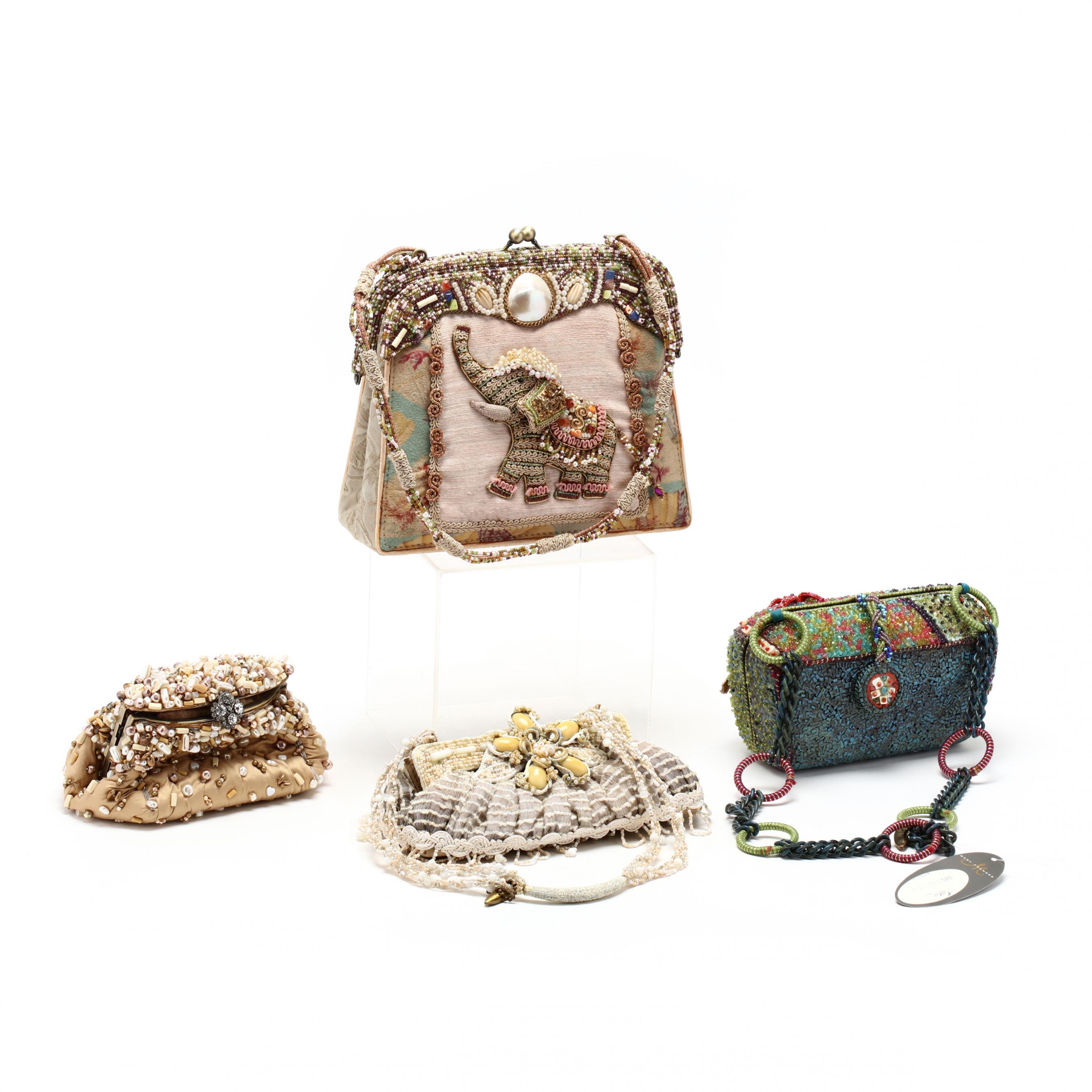 MARY FRANCES ビーズバッグ　パーティーバッグ Mary Frances Out of Line Beaded Crossbody Handbag Rainbow