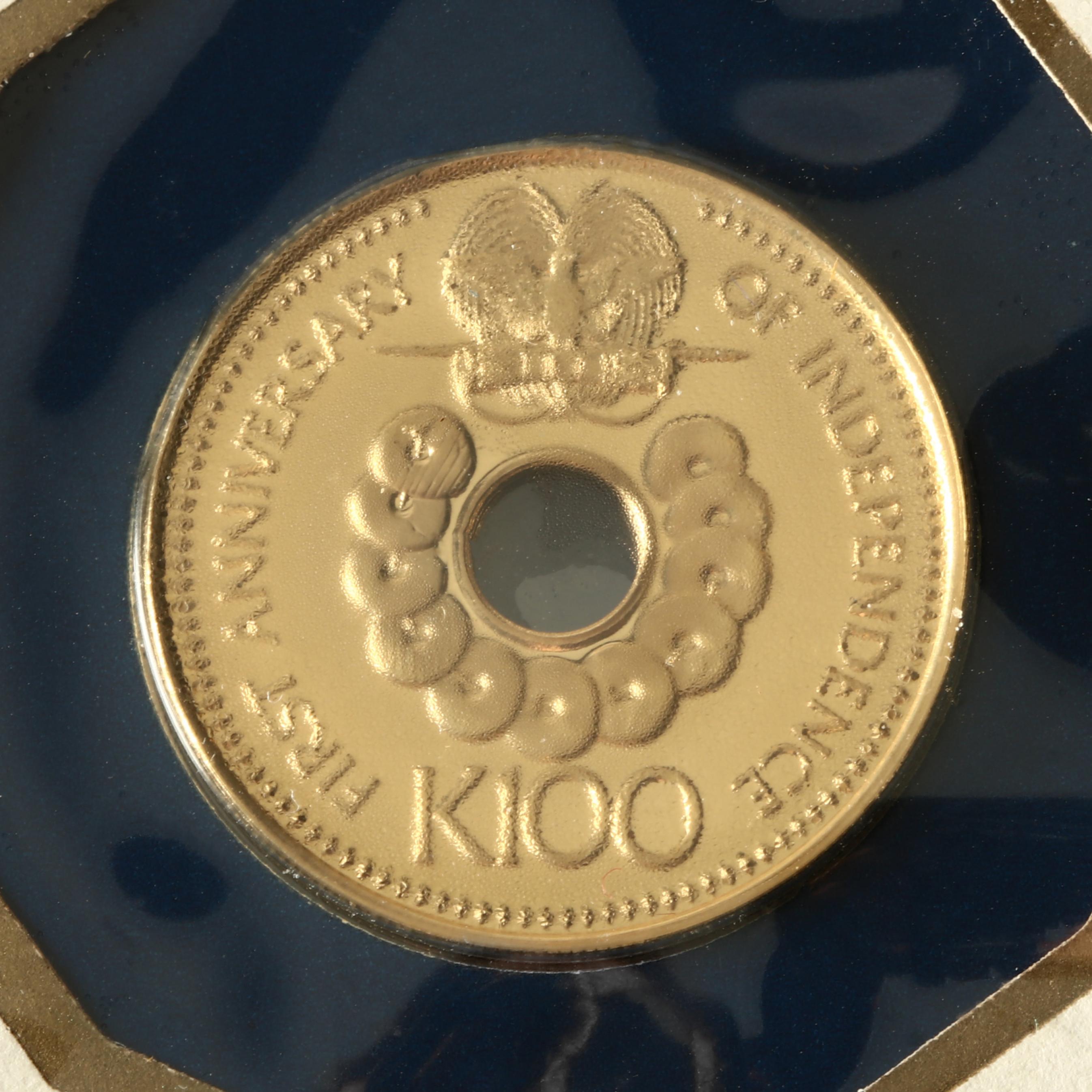 Papua New Guinea, 1976 100 Kina Proof Gold Coin (Lot 1259 - Fine