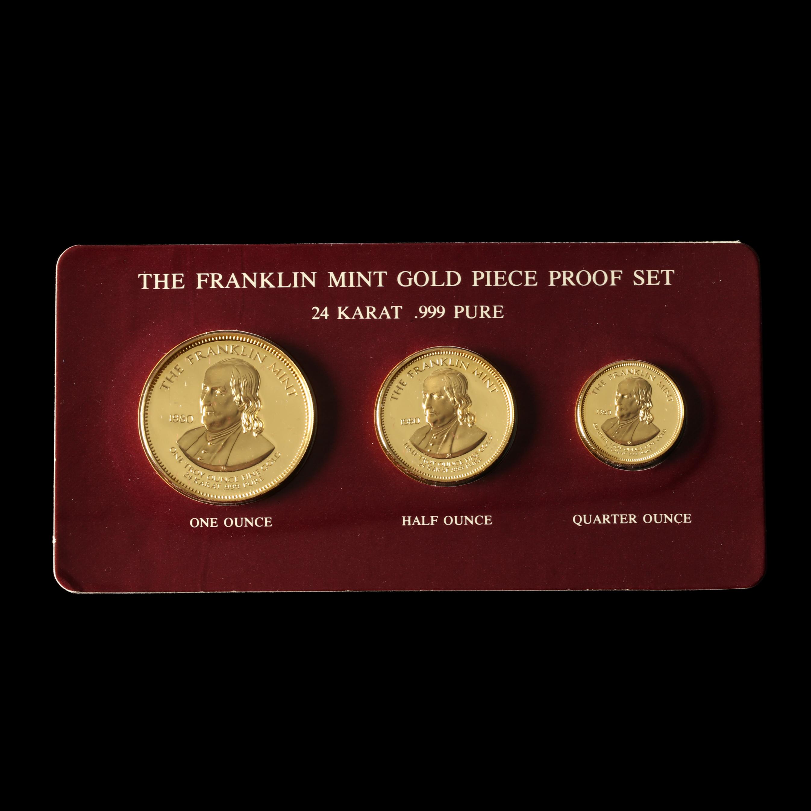The 1980 Franklin Mint Gold Piece Proof Set (Lot 1298 - Fine