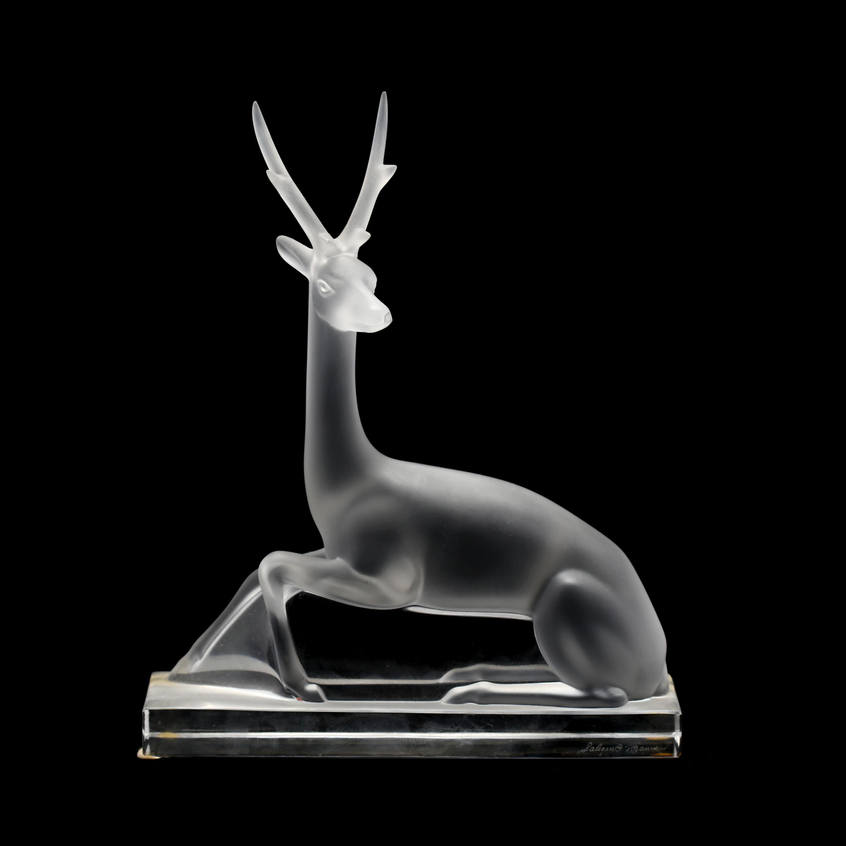 Lalique, Cerf Crystal Stag Sculpture (Lot 206 - 21st Annual