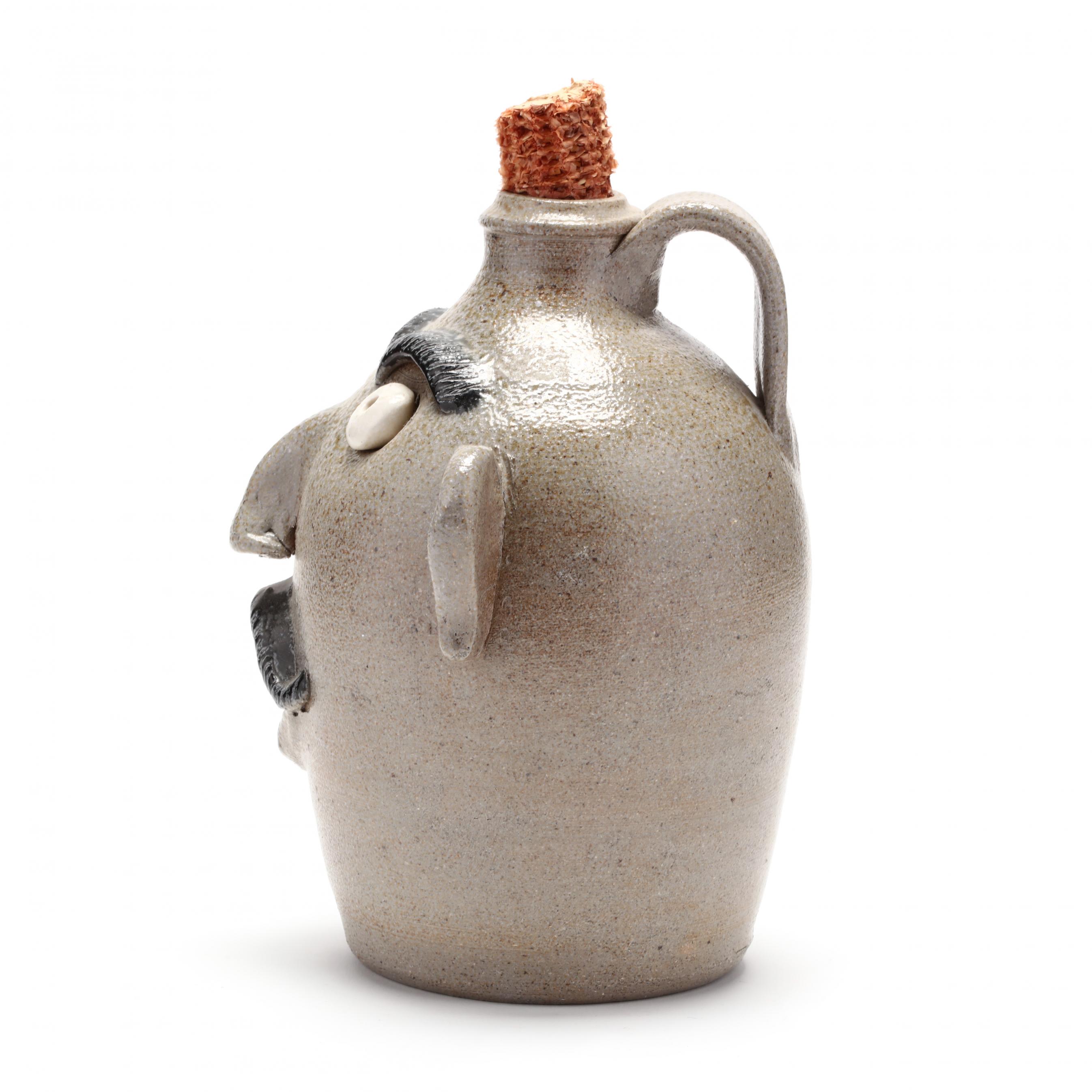 NC Folk Pottery, Sid Luck, Face Jug (Lot 1279 - Asian Arts, Modern