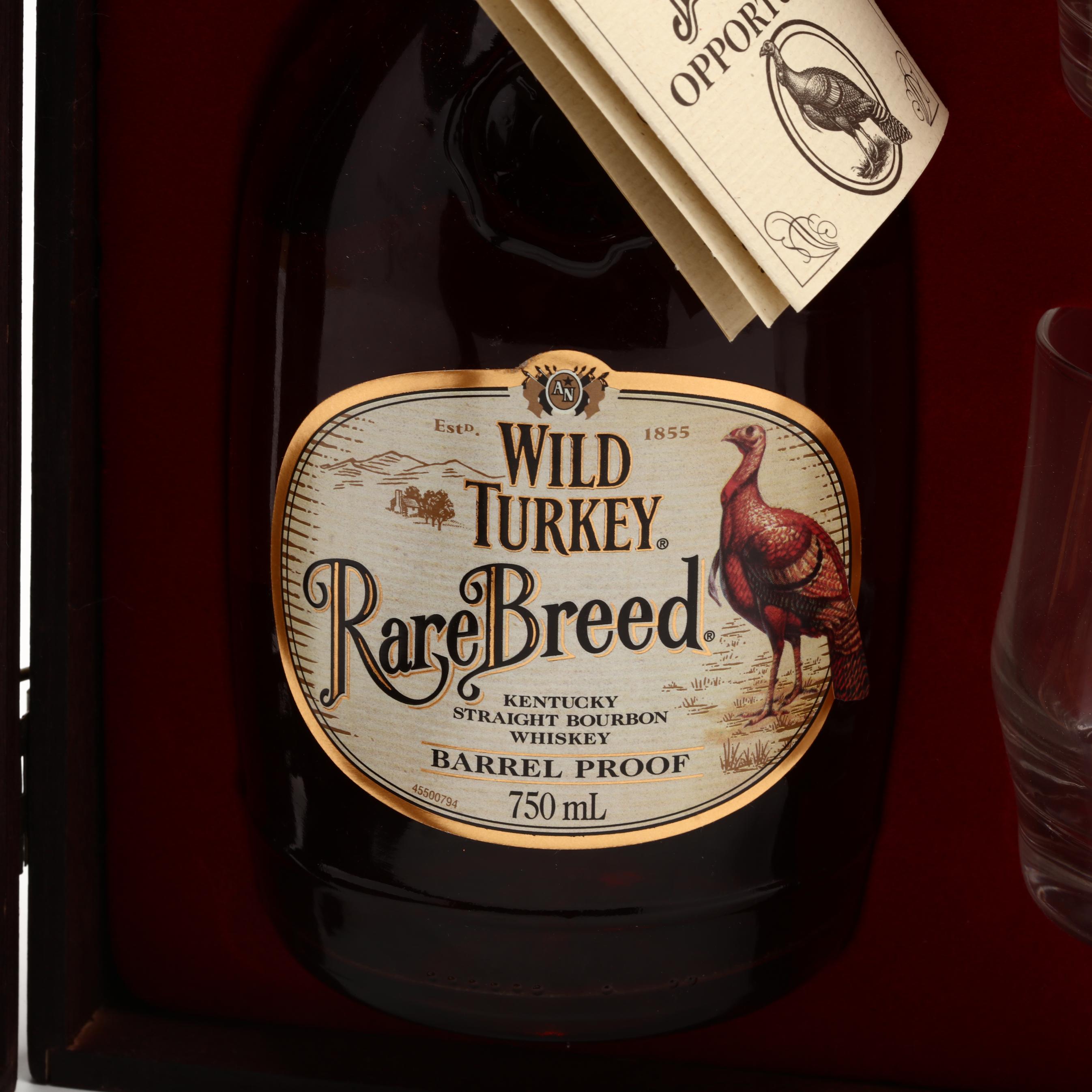 希少！非売品！WILD TURKEY  BERセット Wild Turkey Rare Breed Barrel Proof Bottle & Glasses Gift Set (Lot