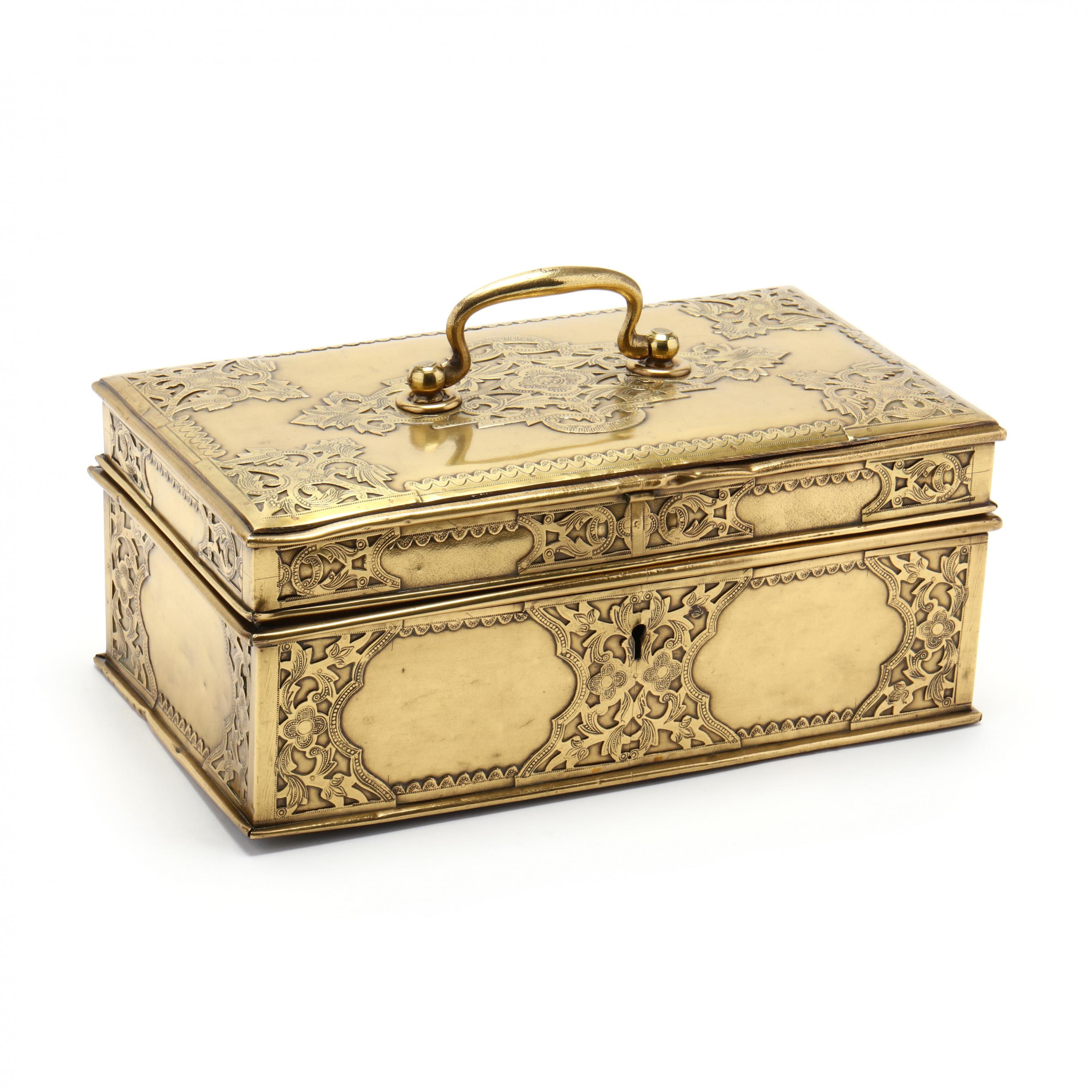 An Antique Chinese Brass Money Box (Lot 1069 - Asian Arts & Modern