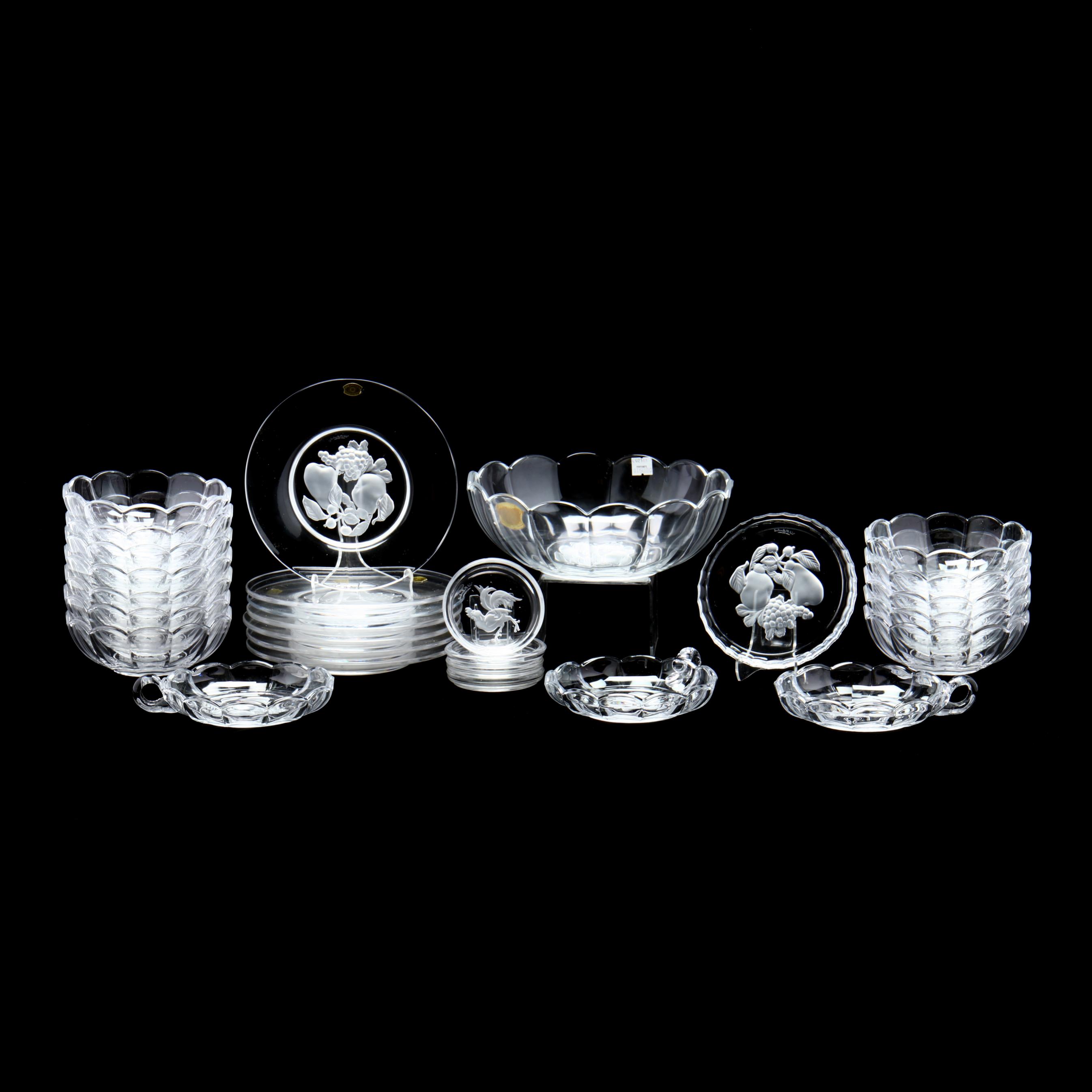 Cristallerie de Vallérysthal ヴァレリスタル Val St. Lambert, (52) Pieces of Brussels Crystal (Lot 1310