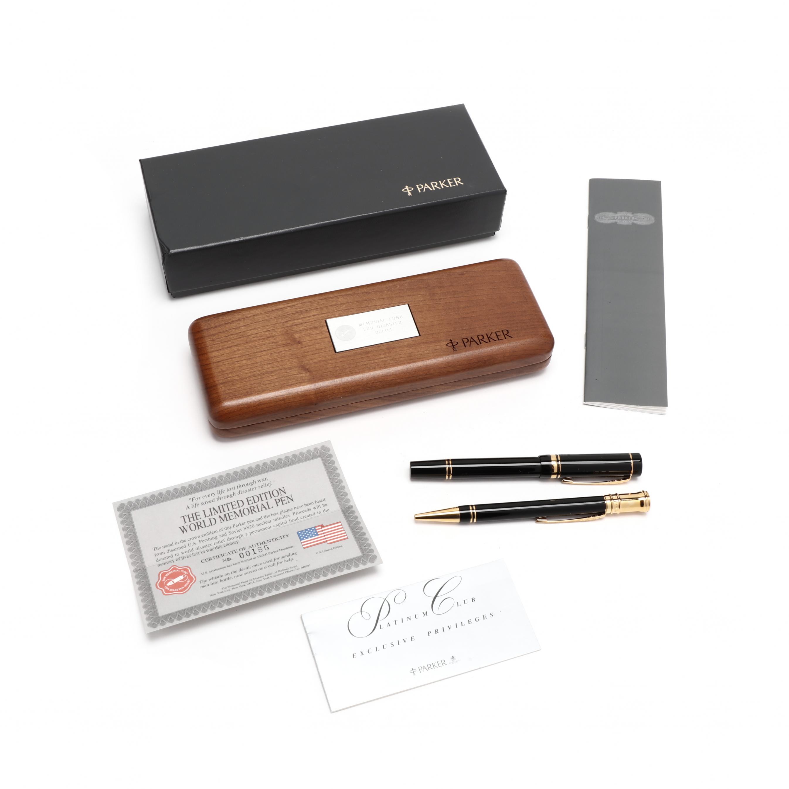 Parker, Limited Edition, Duofold World Memorial Pens (Lot 1362