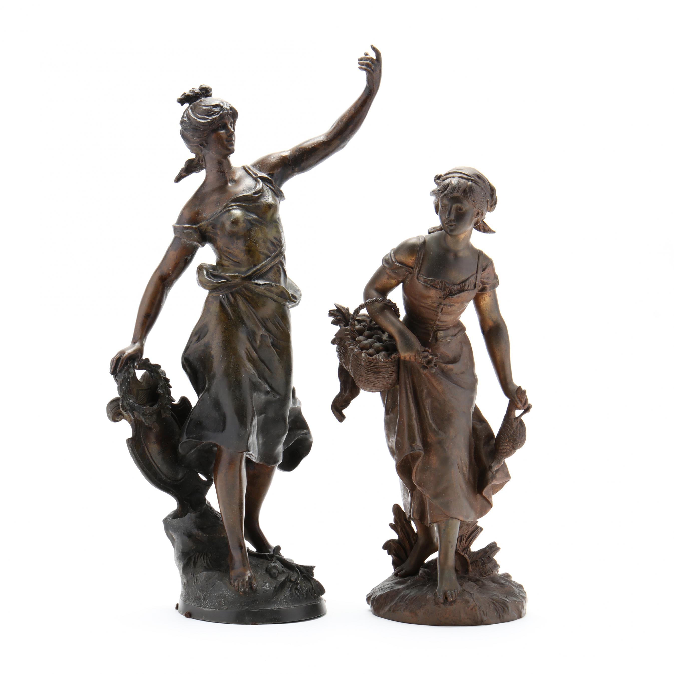 after Louis Auguste Moreau (French, 1855-1919), Two Allegorical