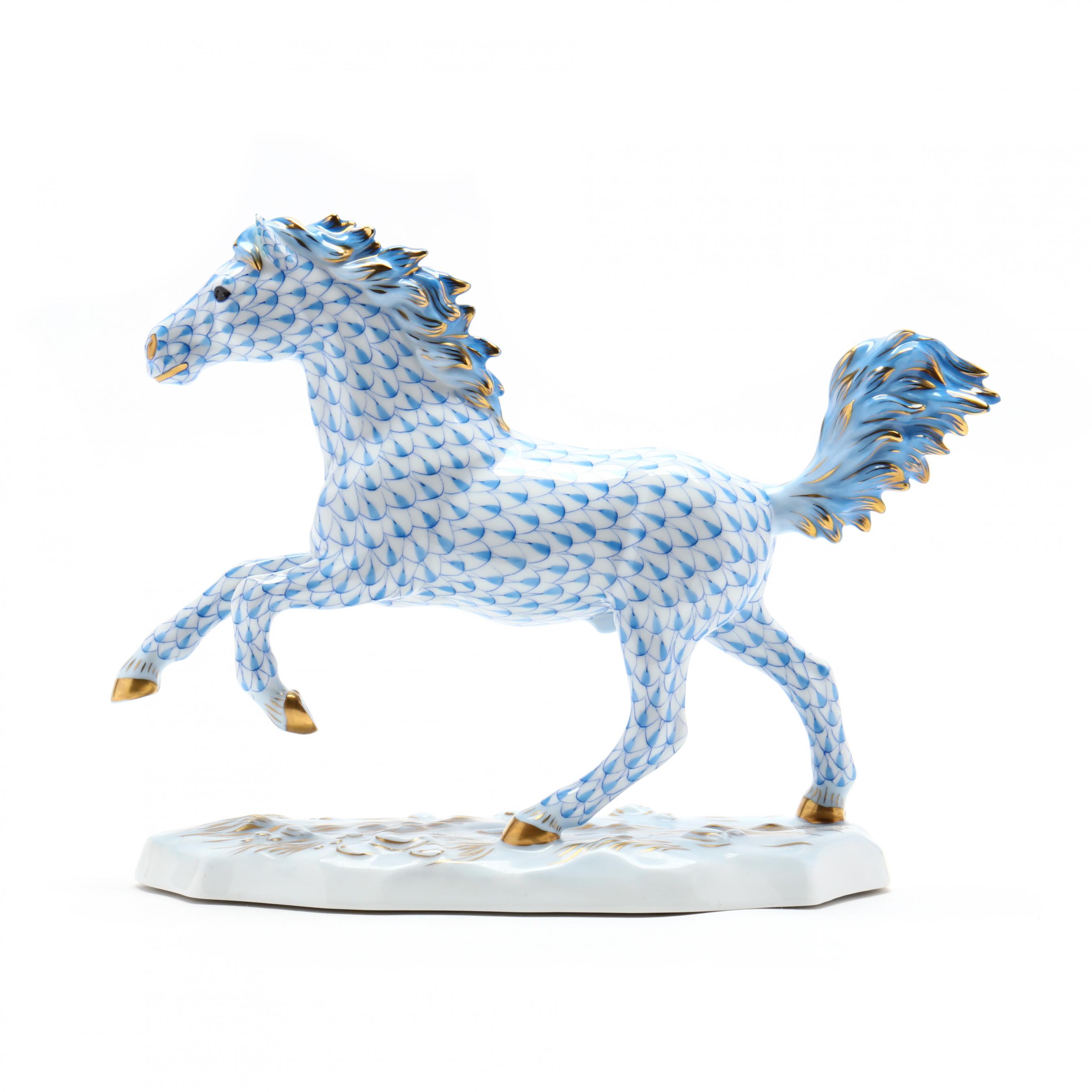 Glass Crystal Horses Seven the of Strength Horse クリスタル　Running Painting Company Dekor | 工芸品