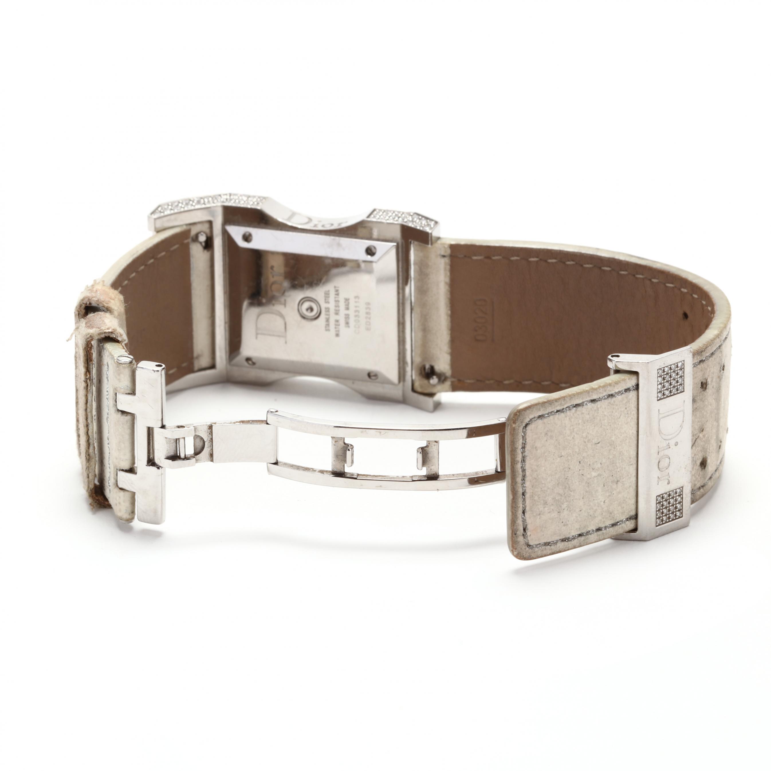 Lady's Stainless Steel and Diamond 